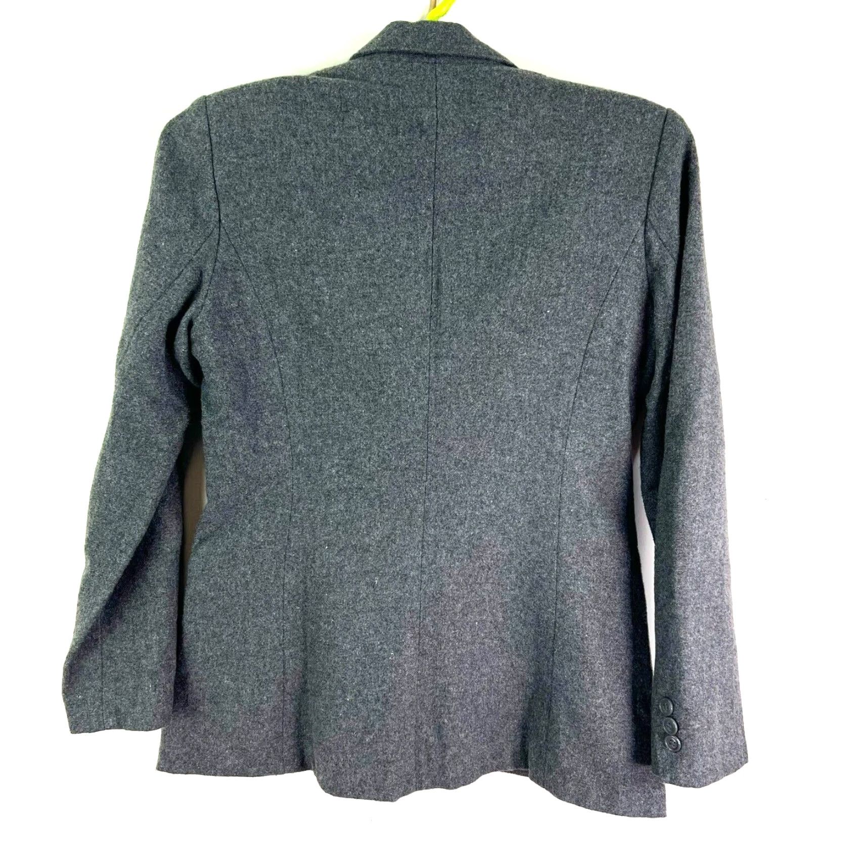 Vintage VINTAGE Michel Laurent Blazer Jacket Womens Size 9 Gray Wool Blend Single-Breasted Notch Lapel Size M / US 6-8 / IT 42-44 - 6 Thumbnail