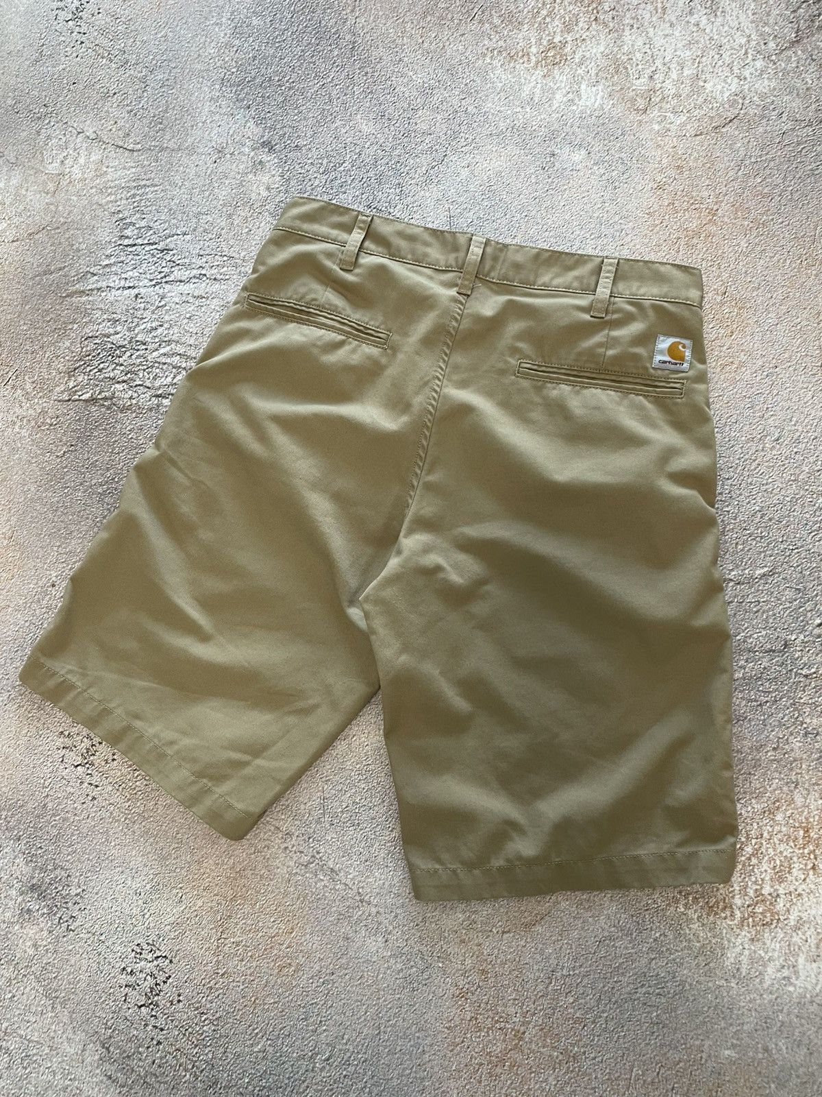 Carhartt Vintage Carhartt Wip Cotton Beige Shorts Size US 31 - 2 Thumbnail