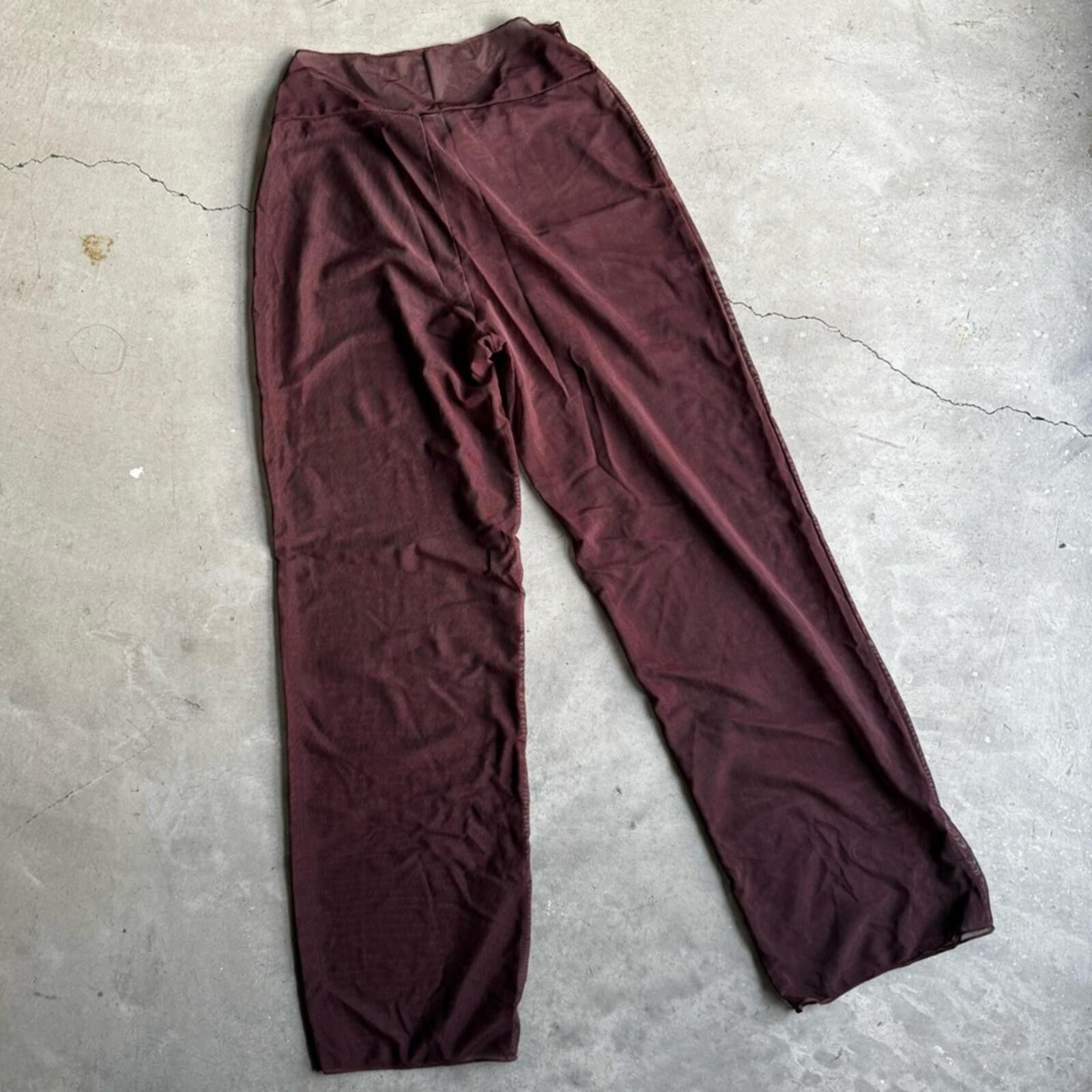 Fashion Nova ASOS / Mesh Swim Coverup Pants / Brown Size ONE SIZE - 2 Thumbnail