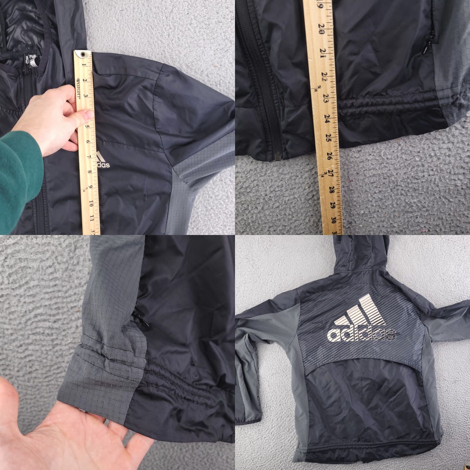 Adidas Adidas Jacket Womens Medium Black Primegreen Packable Lightweight Shell Size M / US 6-8 / IT 42-44 - 8 Thumbnail
