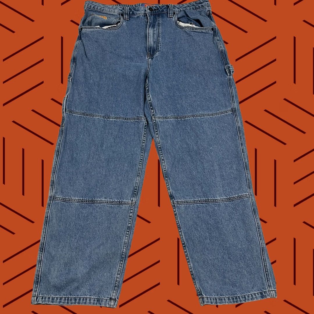 Empyre Empyre Jeans Mens 38 x 30 Relaxed Blue Denim Baggy Wide-Leg Carpenter Jeans Mens 38 x 30 Relaxed Fit Blue Denim Baggy Wide Leg Skater Size US 38 / EU 54 - 1 Thumbnail