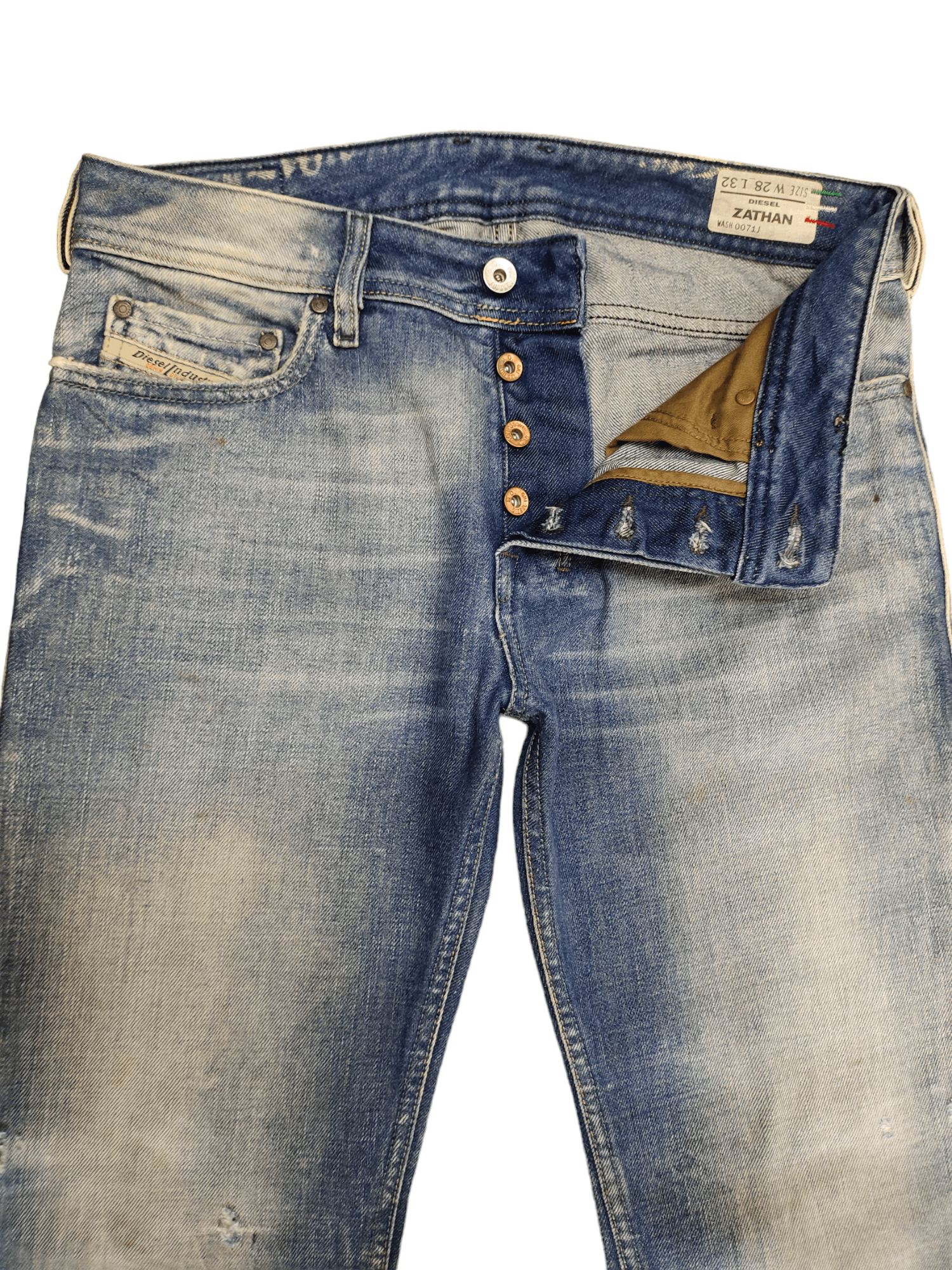 Diesel Flare Jeans Diesel 1dr Logo Distress Faded Boot Cut Y2k lgb Size US 30 / EU 46 - 19 Thumbnail