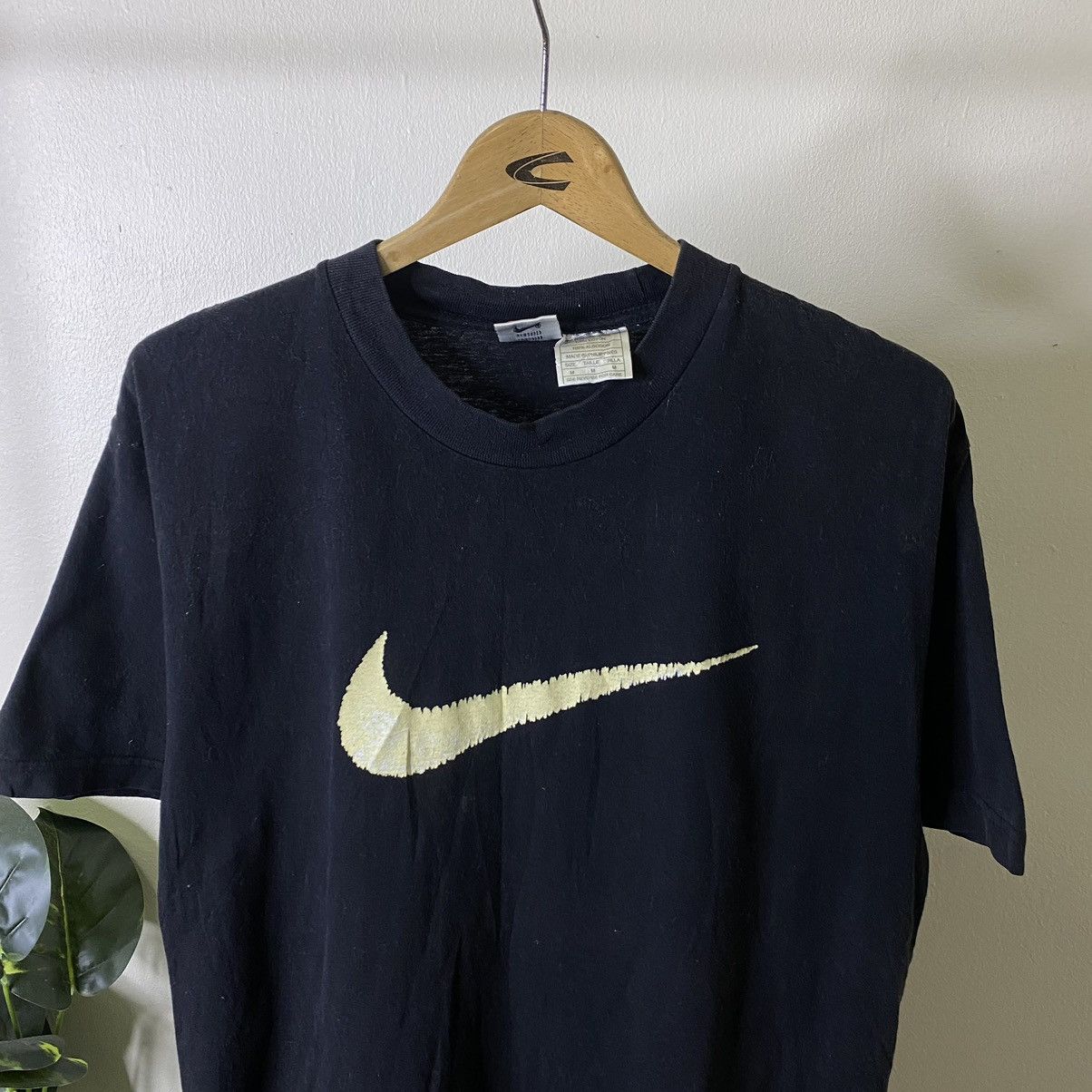 Nike × Vintage Vintage 1990s Nike Big Swoosh Tee Size US M / EU 48-50 / 2 - 2 Thumbnail