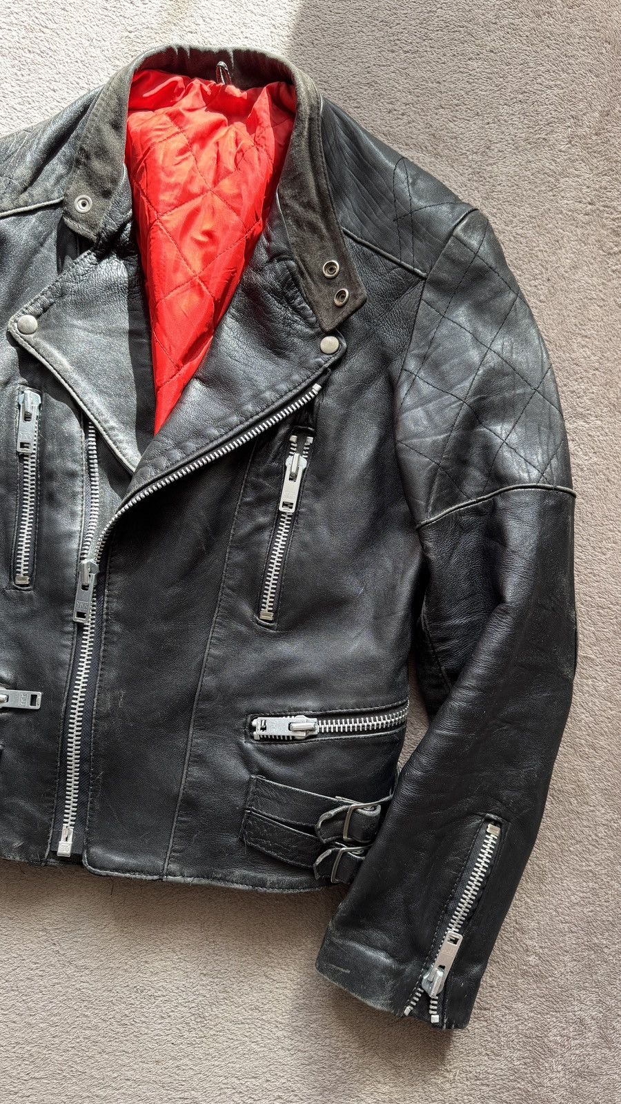 Genuine Leather Y2K Vintage Moto Biker Leather Jacket Gucci Grunge Punk Vibe Size US M / EU 48-50 / 2 - 5 Thumbnail