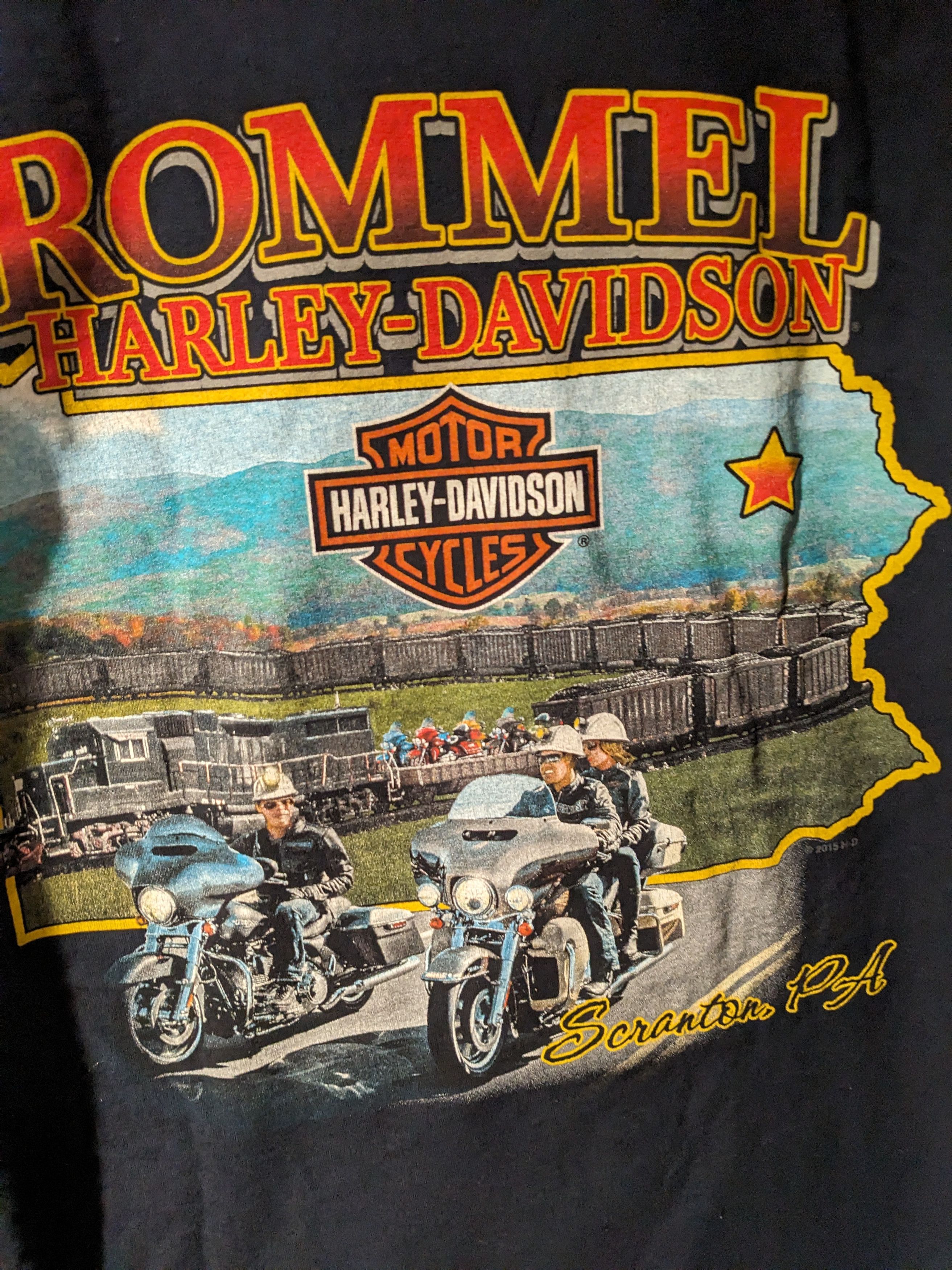 Harley Davidson × Vintage Vintage 2015 Harley Davidson Motorcycle Flames Long Sleeve Size US L / EU 52-54 / 3 - 8 Thumbnail