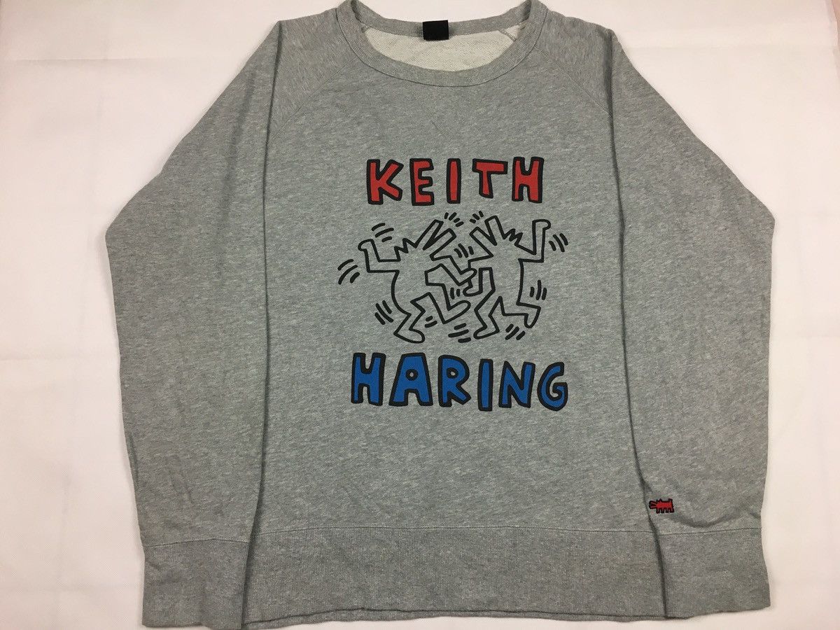 Keith Haring Keith Haring Dancing Art Dog Pullover Sweatshirt Grey Design Size US M / EU 48-50 / 2 - 1 Thumbnail