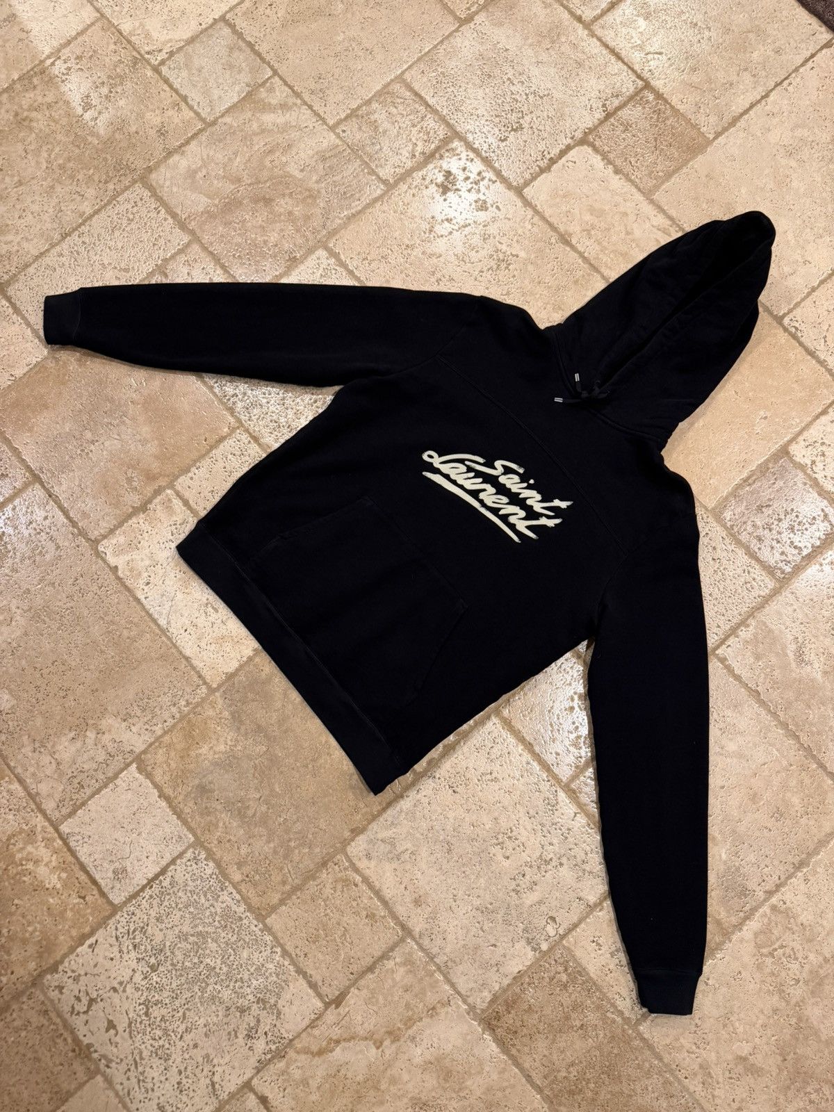Saint Laurent Paris Saint Laurent Paris Signature 50s Logo Black Hoodie 2023 Size US XXL / EU 58 / 5 - 8 Thumbnail