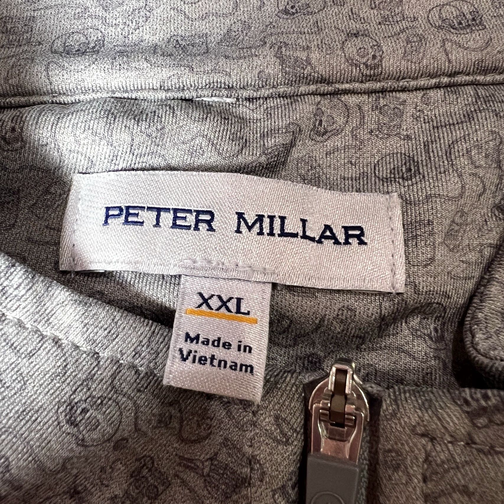 Peter Millar Peter Millar Pullover 2XL Perth Quarter Zip Dazed and Transfused Print Golf Gray Mens Size US XXL / EU 58 / 5 - 2 Thumbnail