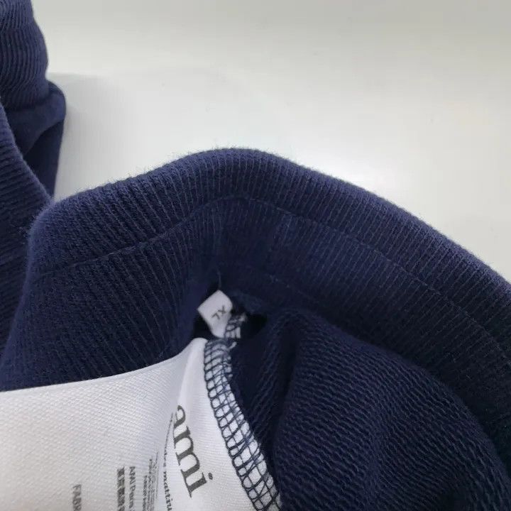 AMI AMIPARIS Navy Logo Embroidered Casual Shorts -2507 Size US 34 / EU 50 - 4 Thumbnail