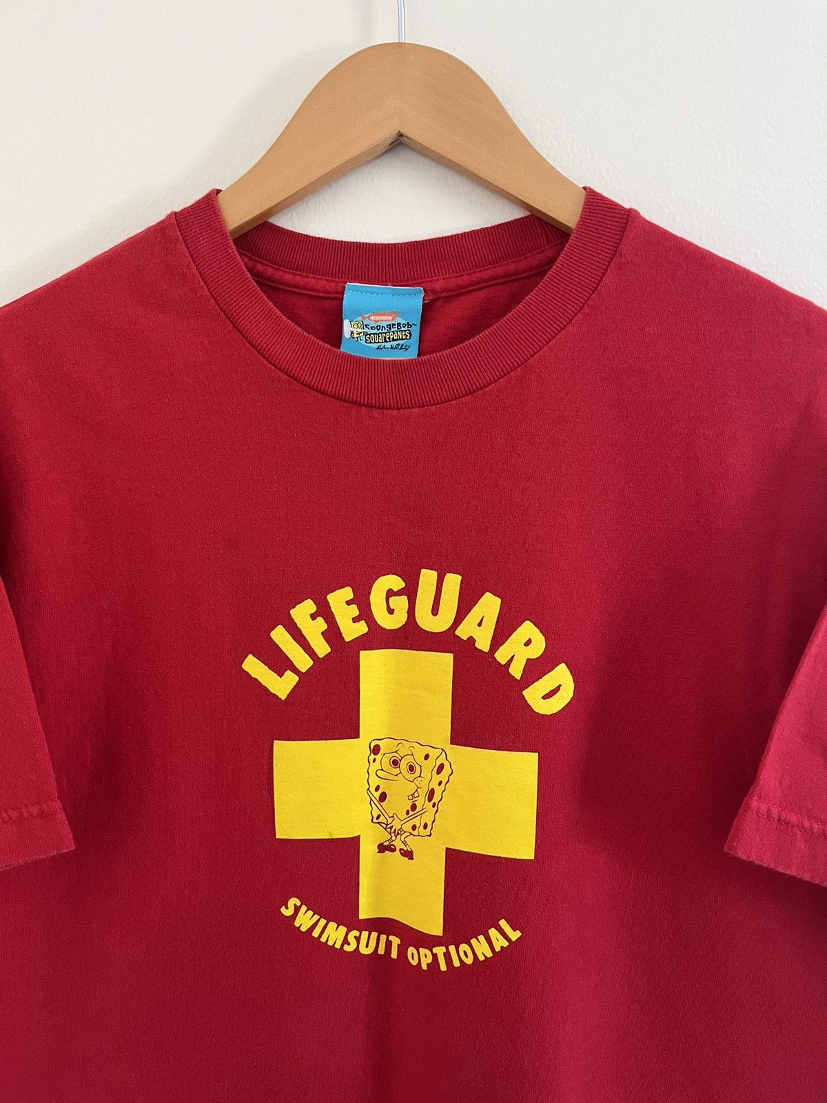 Cartoon Network × Vintage © 2002 SpongeBob “Lifeguard Swimsuit Optional” Humor T-Shirt Size US L / EU 52-54 / 3 - 1 Thumbnail