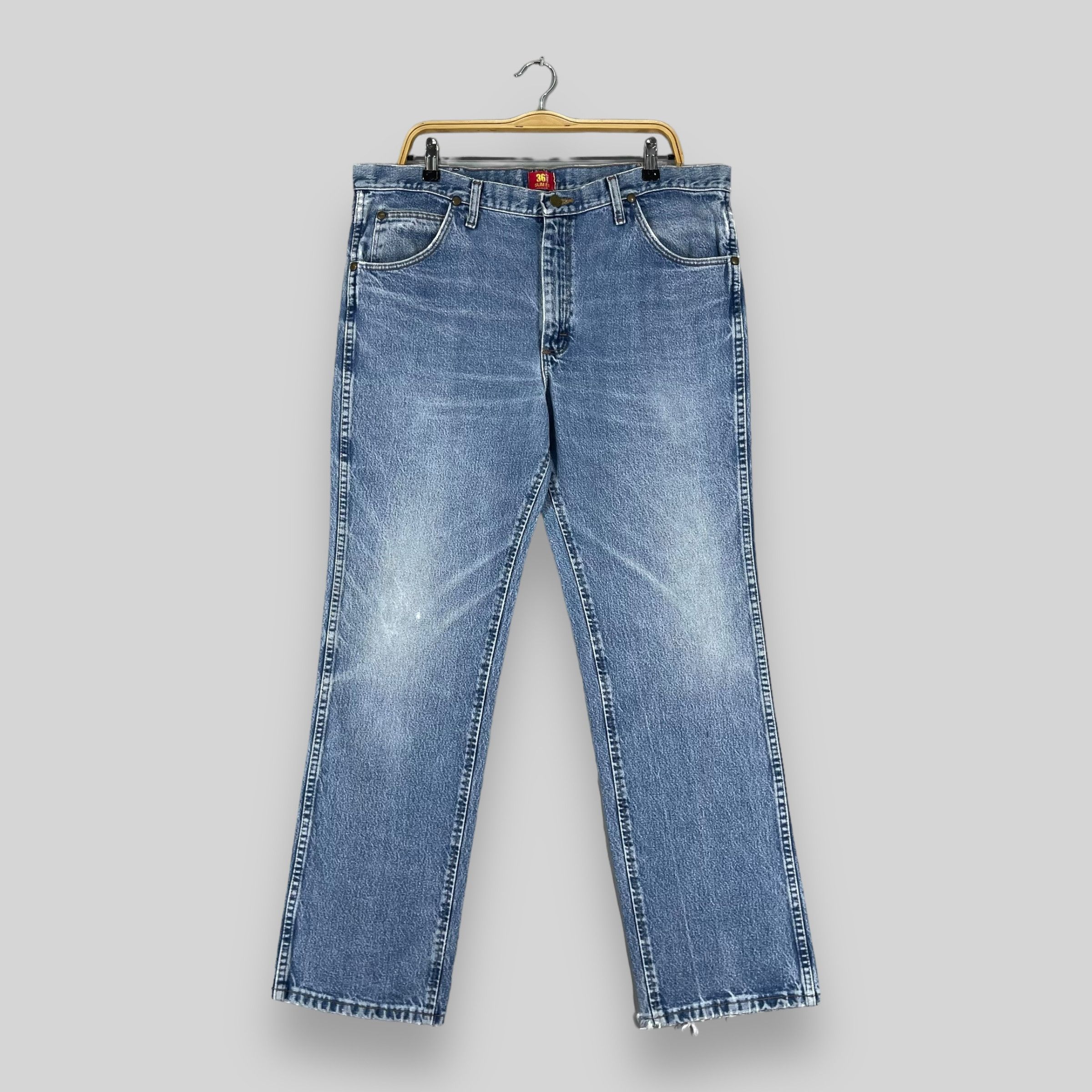 Vintage × Wrangler Size 38 Vintage Wrangler Distressed Ripped Pocket Jeans Size US 38 / EU 54 - 1 Thumbnail