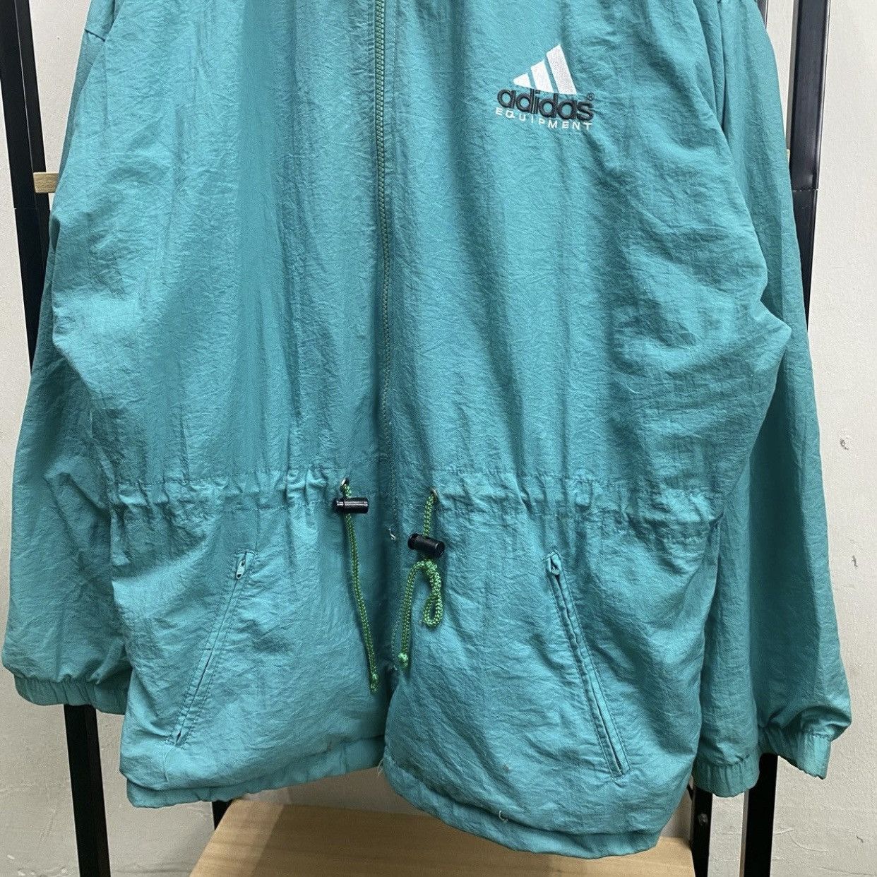 Adidas × Vintage Vintage 90s Adidas Equipment Rain Light Jacket Size S Oversz Size US M / EU 48-50 / 2 - 9 Thumbnail