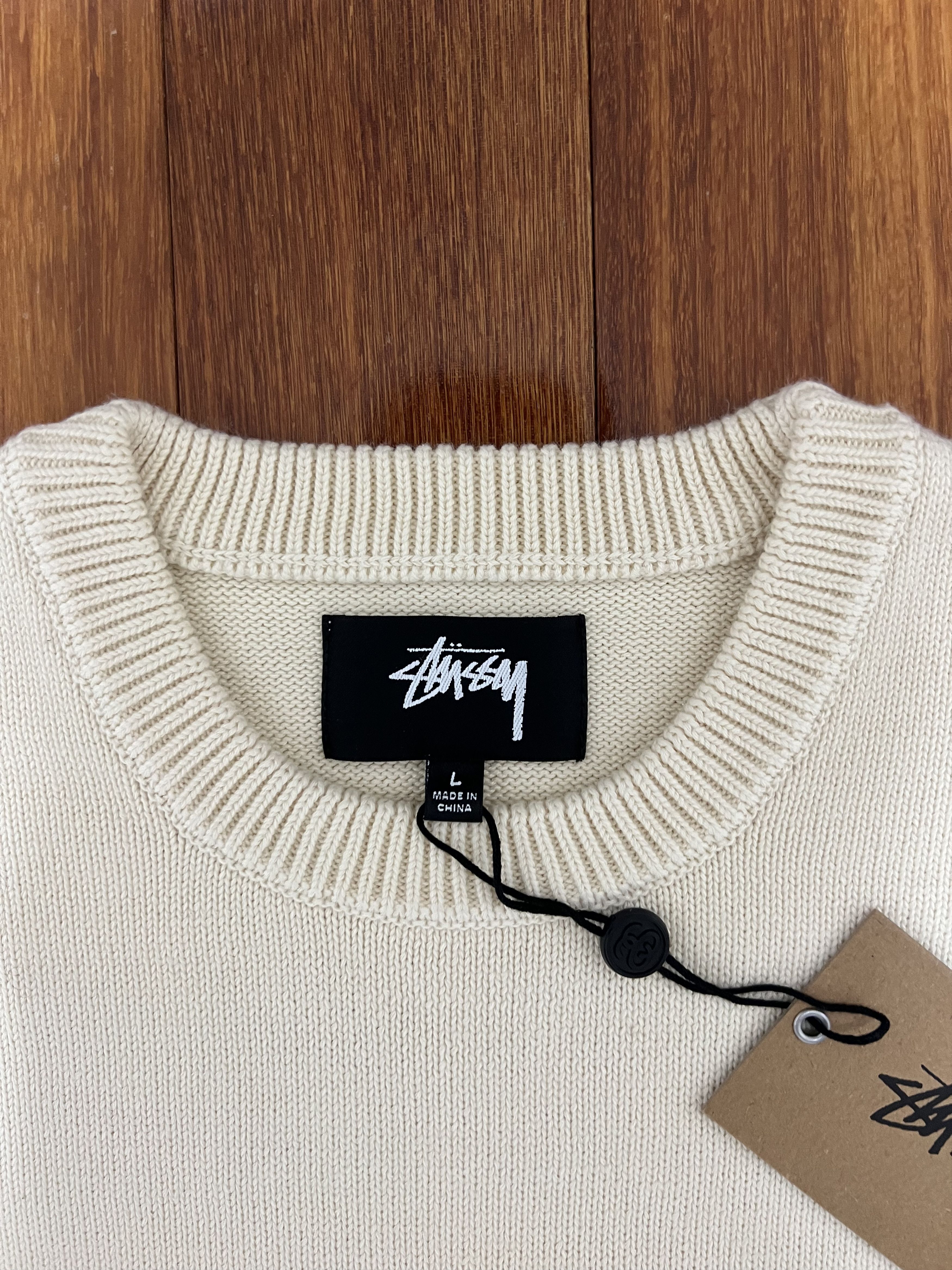 Stussy 💚 SS23 Stussy Natural Authentic Workgear Sweater Large NEW Size US L / EU 52-54 / 3 - 4 Thumbnail