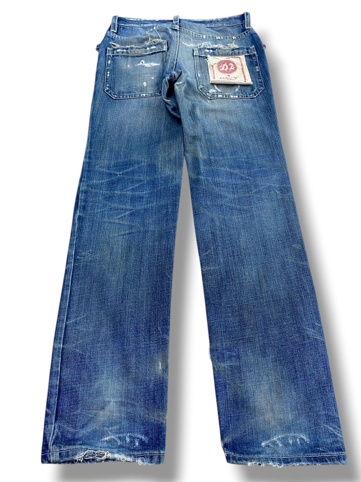 Dsquared2 Dsquared2 Vintage Whiskers Faded Wash Style Ripped Jeans Size US 31 - 3 Thumbnail