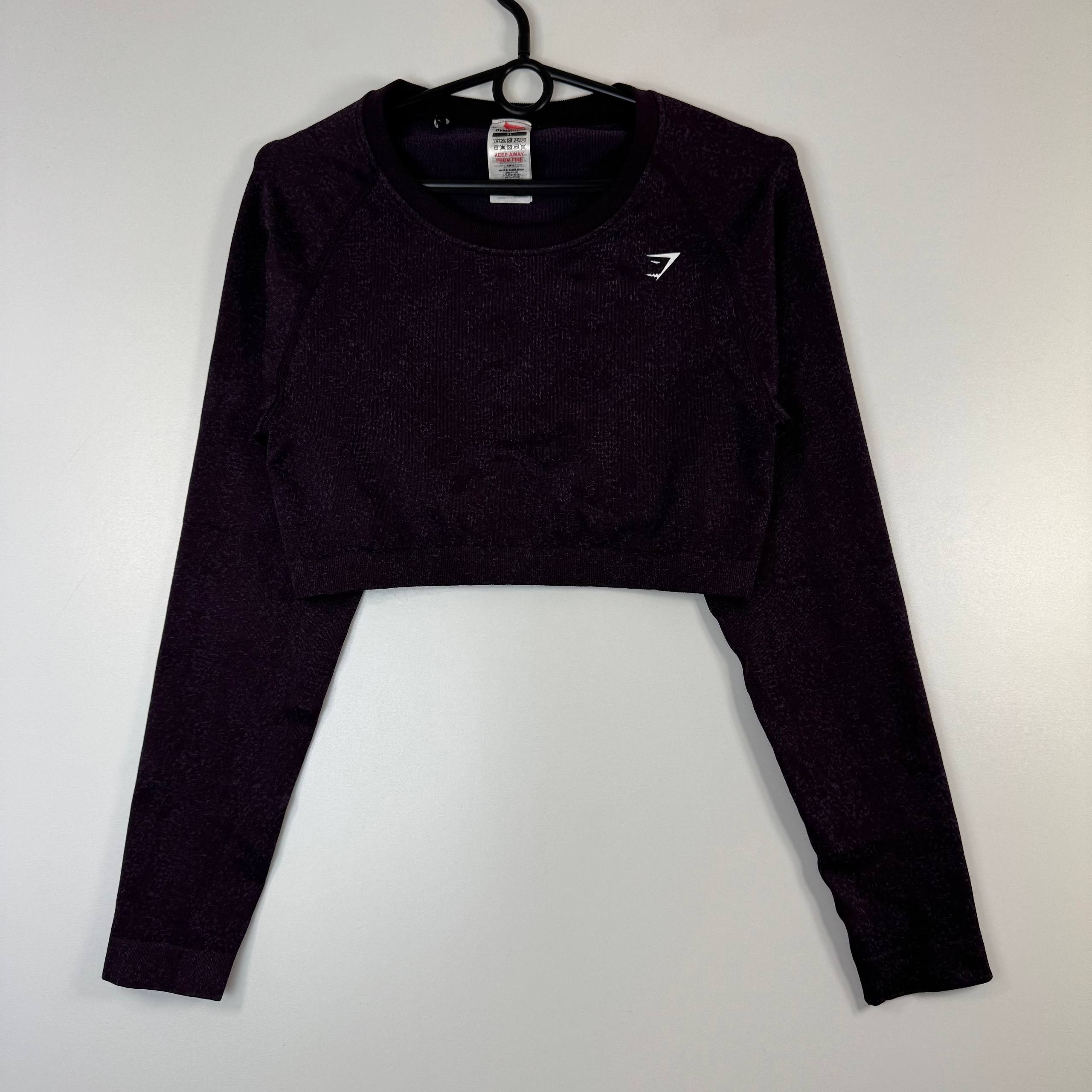 Gymshark Cropped Long Sleeve Training Top Women Size 1XL, Women's