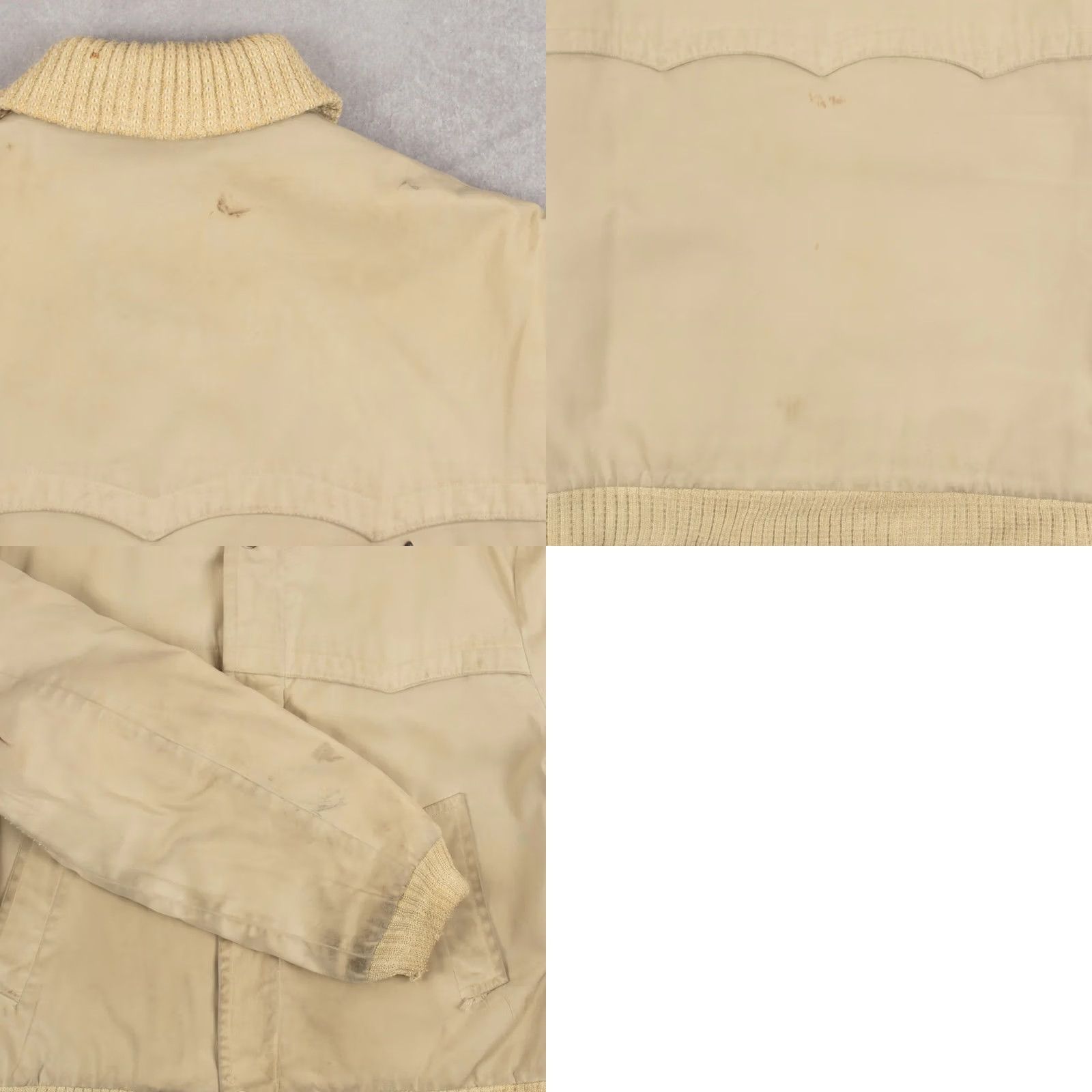 Sears VINTAGE Sears Fleece Lined Collared Full Zip Jacket Outdoor Beige Men Large 90s Retro - Size US L / EU 52-54 / 3 - 8 Thumbnail