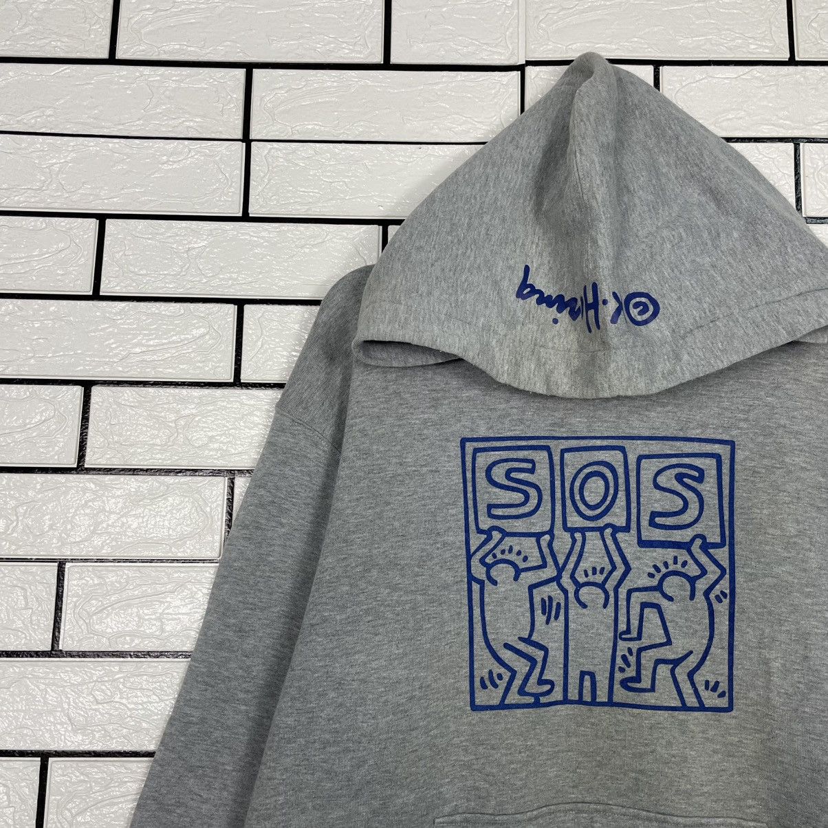 Keith Haring Keith Haring SOS Big Logo Pullover Hoodie Size US L / EU 52-54 / 3 - 6 Thumbnail