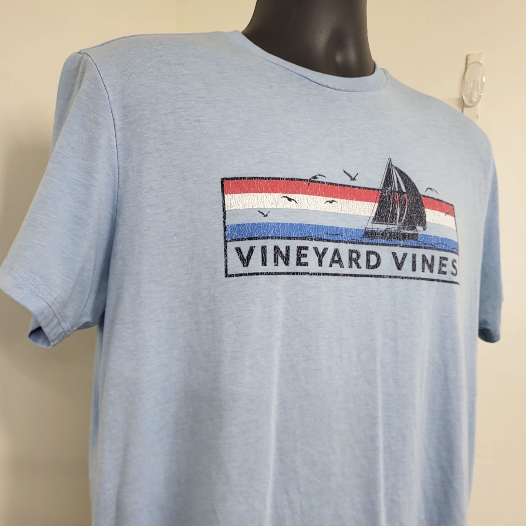 Vineyard Vines **Flag Boat Patriotic Vineyard Vines Tshirt Mens Medium Blue Dune Tee** User: **Patriotic Flag Vineyard Vines Tshirt Mens Medium Blue Dune Tee** Size US M / EU 48-50 / 2 - 3 Thumbnail