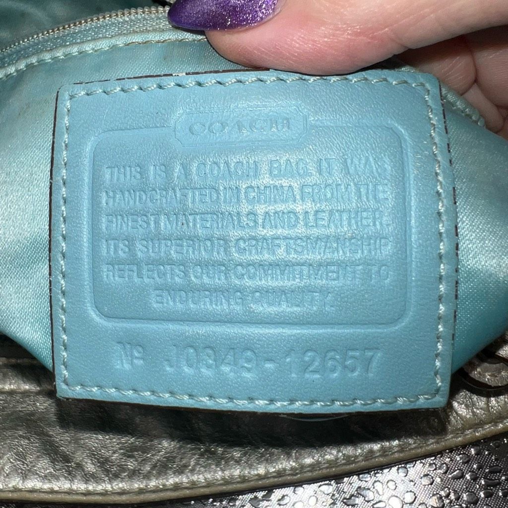 Coach COACH Signature ZOE HOBO Khaki/metallic Jacquard Leather Bag Size ONE SIZE - 12 Thumbnail