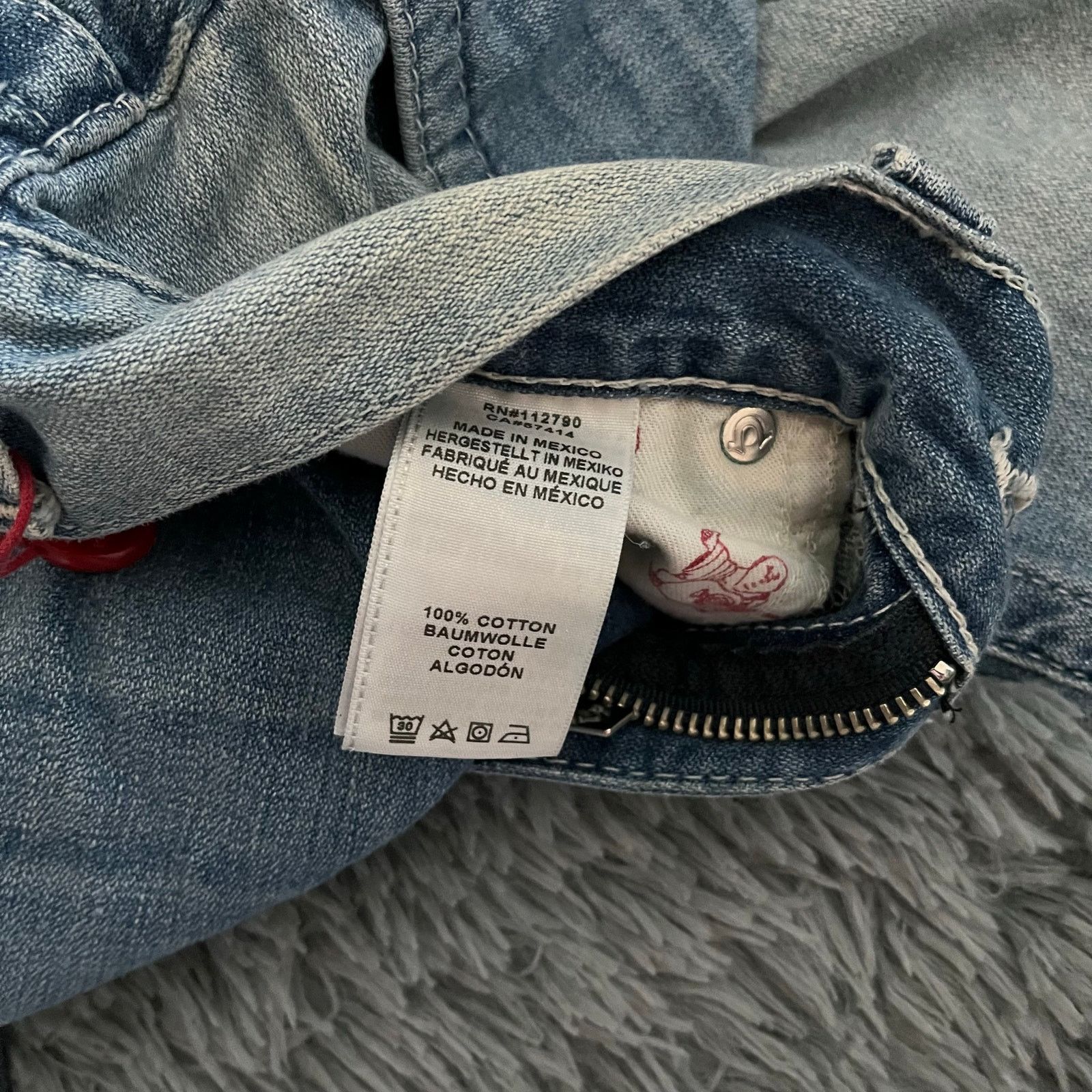 True Religion True Religion Straight Flap Roll Blue Jeans Denim Womens 28 Size 28" / US 6 / IT 42 - 6 Thumbnail