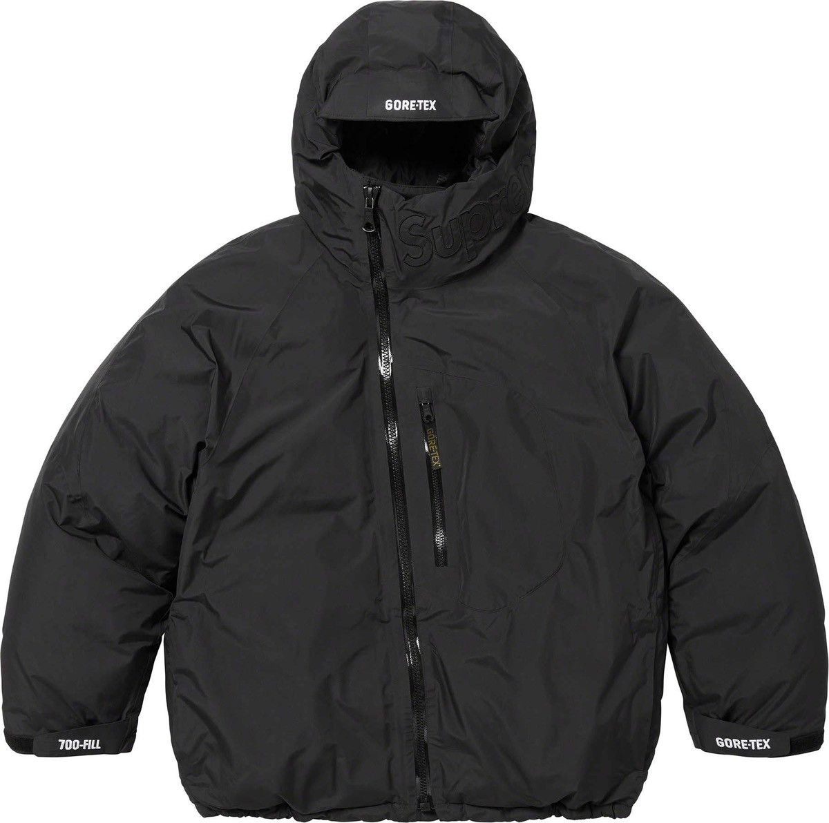 image of Goretex x Supreme Gore-Tex 700-Fill Down Parka in Black, Men's (Size XL)