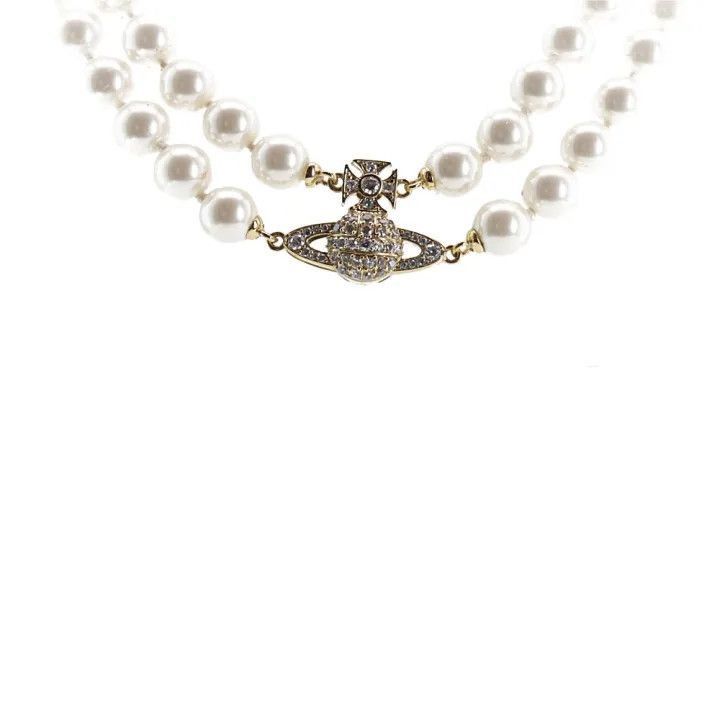 Vivienne Westwood Vivienne Westwood Grazia Pearl Choker Necklace 0079 -2507 Size ONE SIZE - 3 Thumbnail