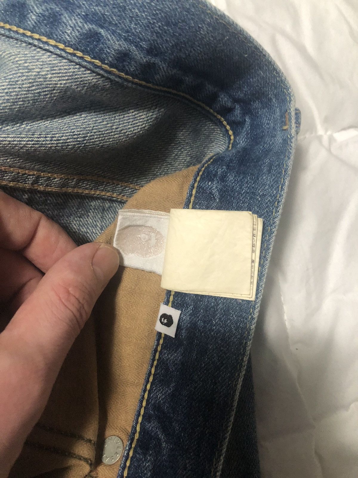 Bape Super rare nigo bape yellow camo patch work jeans Size US 34 / EU 50 - 9 Thumbnail