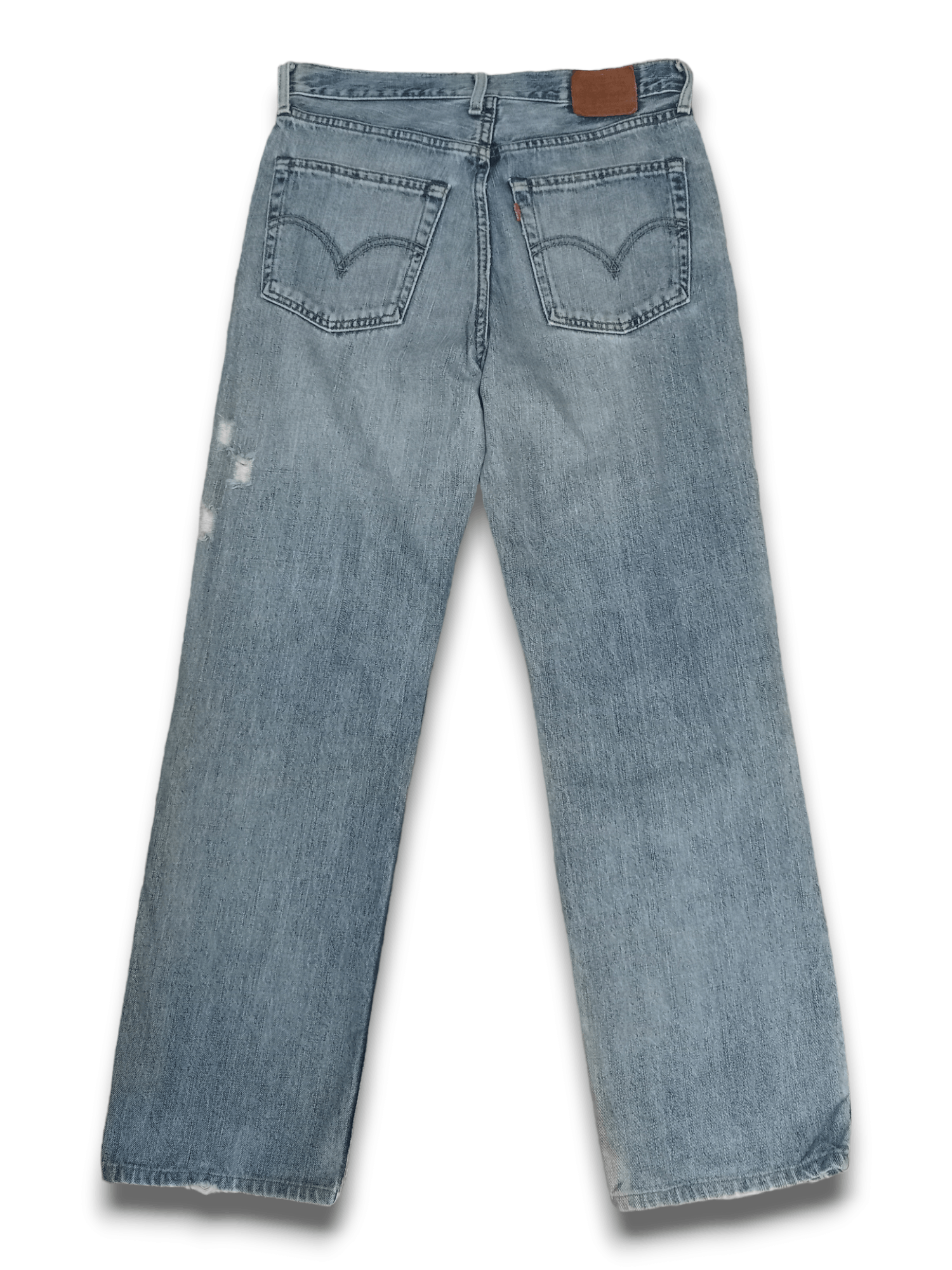 Levi's × Levi's Vintage Clothing Vintage 90s Levis 502 Blue Wash Distressed Loose Jeans Size US 29 - 2 Thumbnail