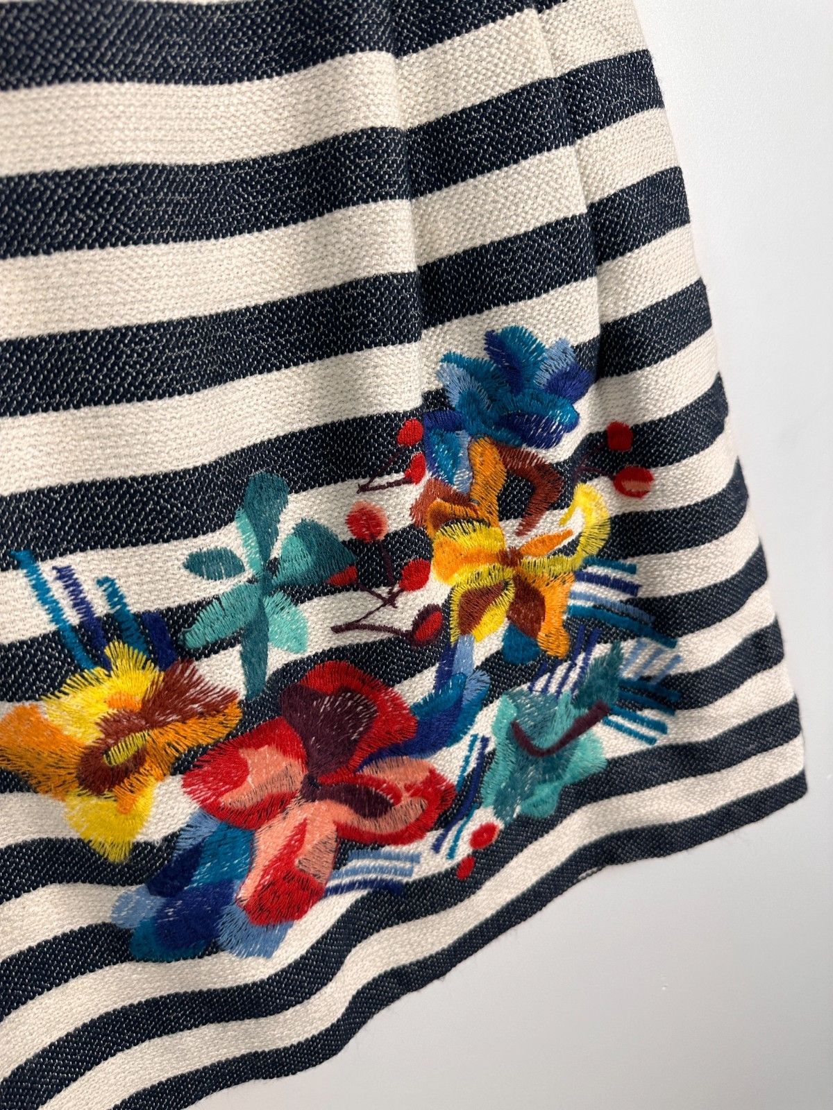 Other IVKO A-Line Skirt Tan Floral Striped Size 38 Cotton Size 26" / US 2 / IT 38 - 6 Thumbnail