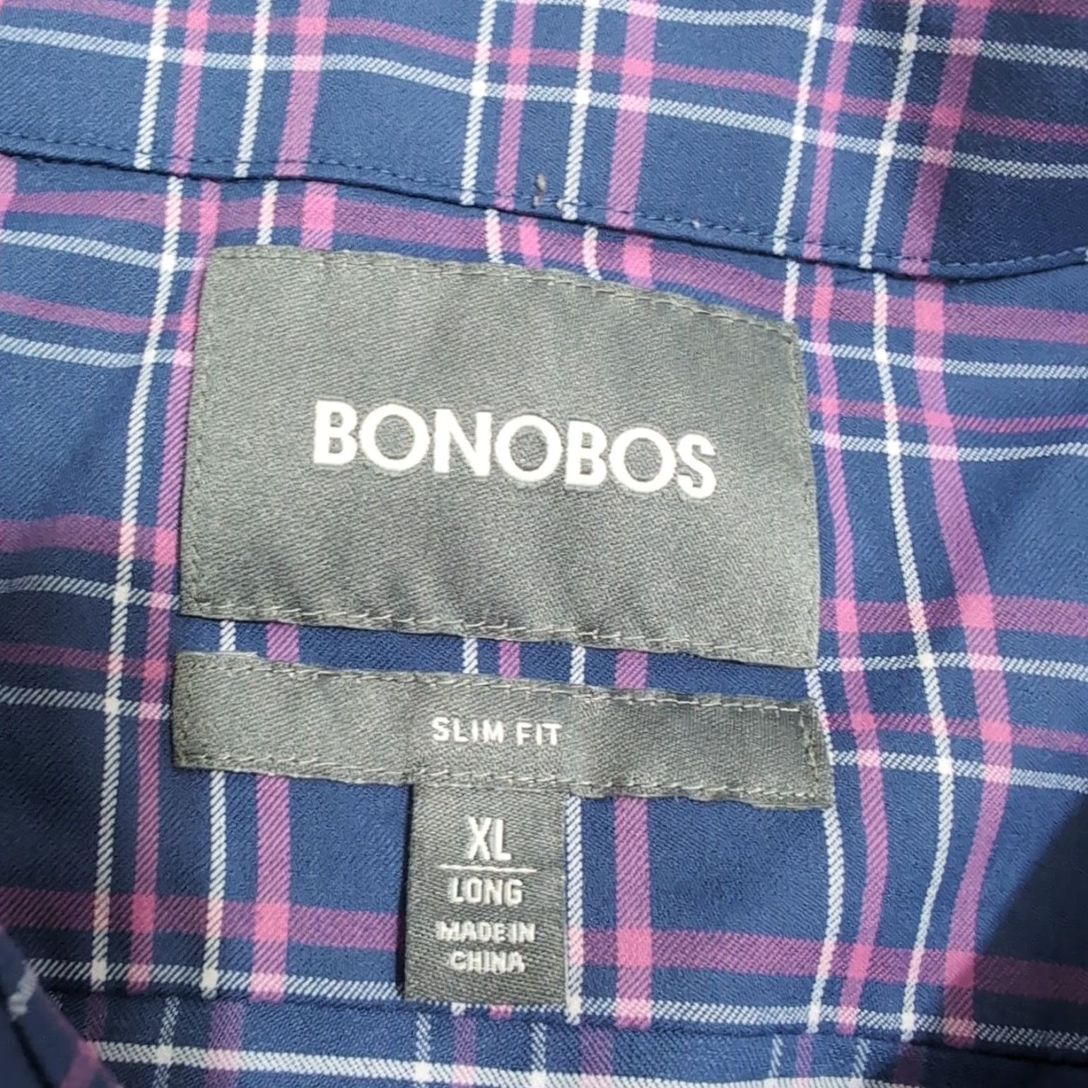Bonobos Bonobos Performance Shirt Slim XL Long Sleeve Plaid Button-Up Men’s Multicolor Blue Purple Size US XL / EU 56 / 4 - 5 Thumbnail