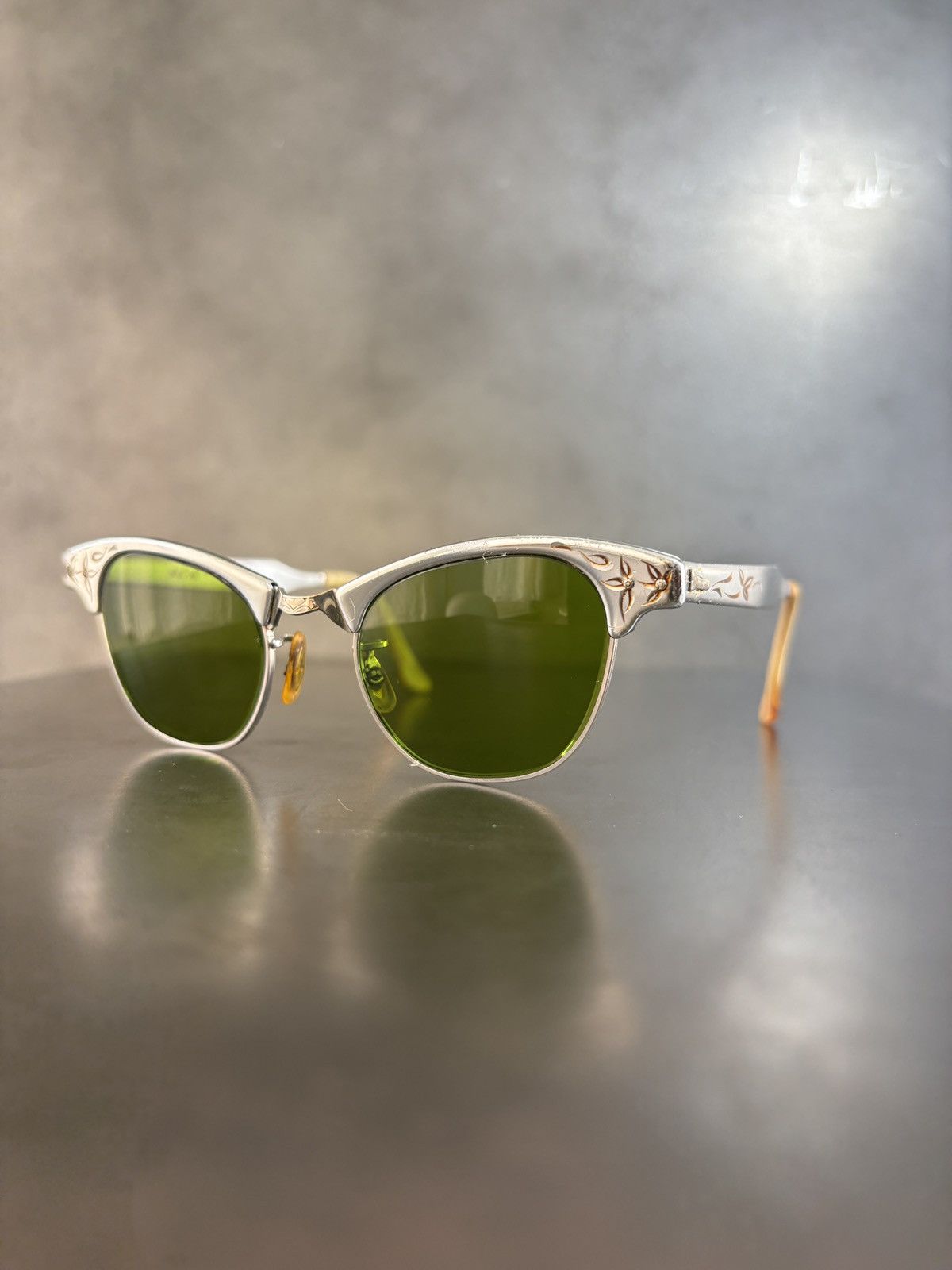 1960s ArtCraft Sunglasses True Vintage Aluminum Frame Chrome