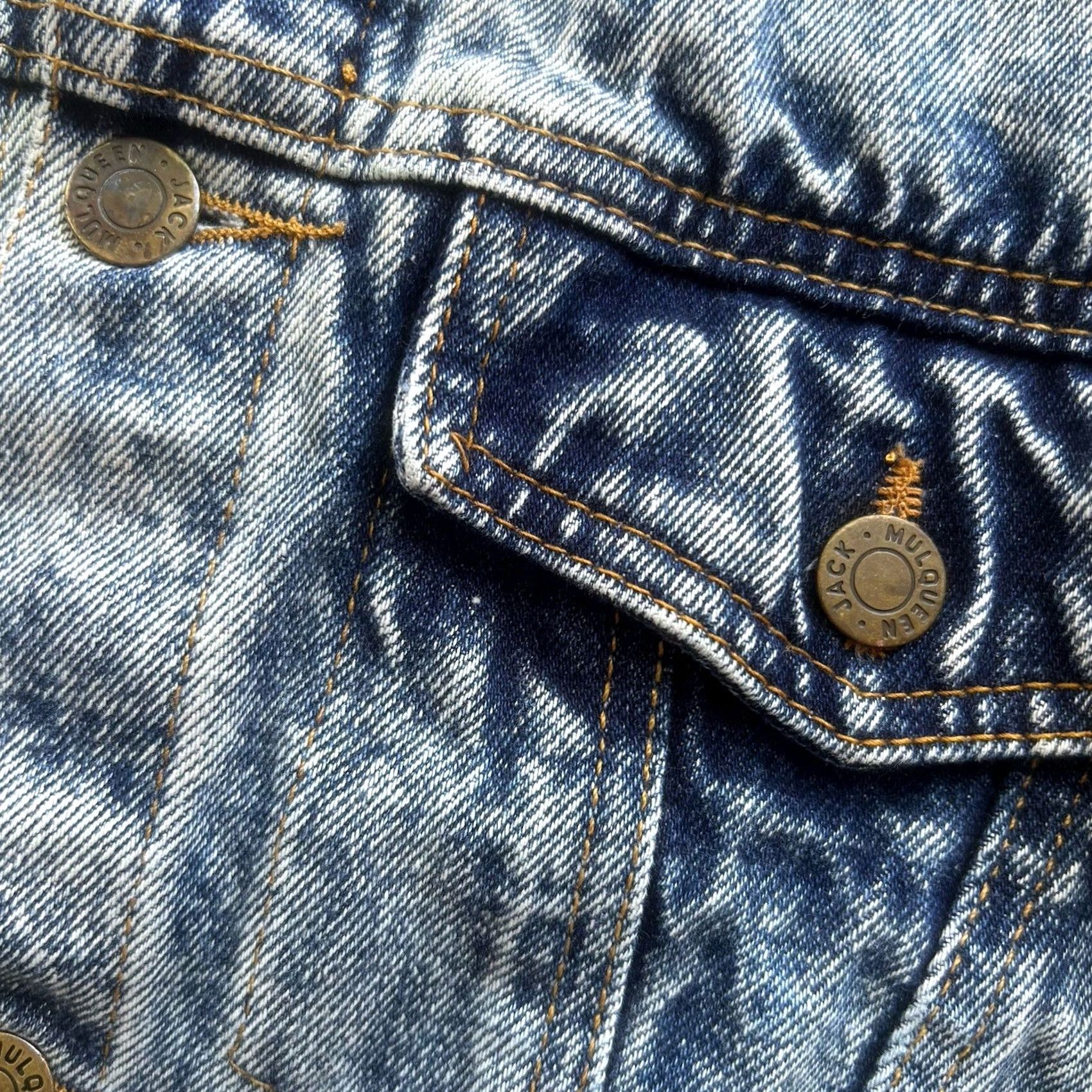 Denime VINTAGE Jack Mulqueen Denim Blue Jean Jacket Cropped Women’s Medium Size 32" / US 10 / IT 46 - 6 Thumbnail