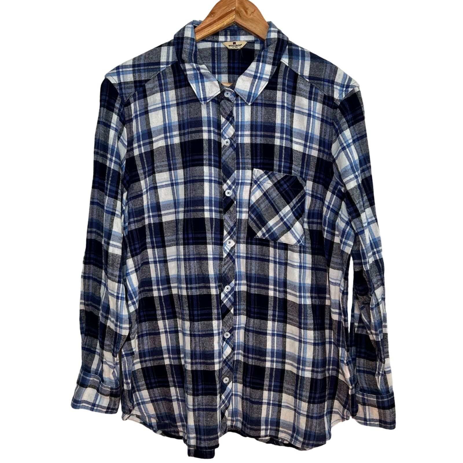 Woolrich Woolen Mills Woolrich Blue Plaid Button Up XXL Womens Plus Button Pocket Size XXL / US 16-18 / IT 52-54 - 1 Thumbnail
