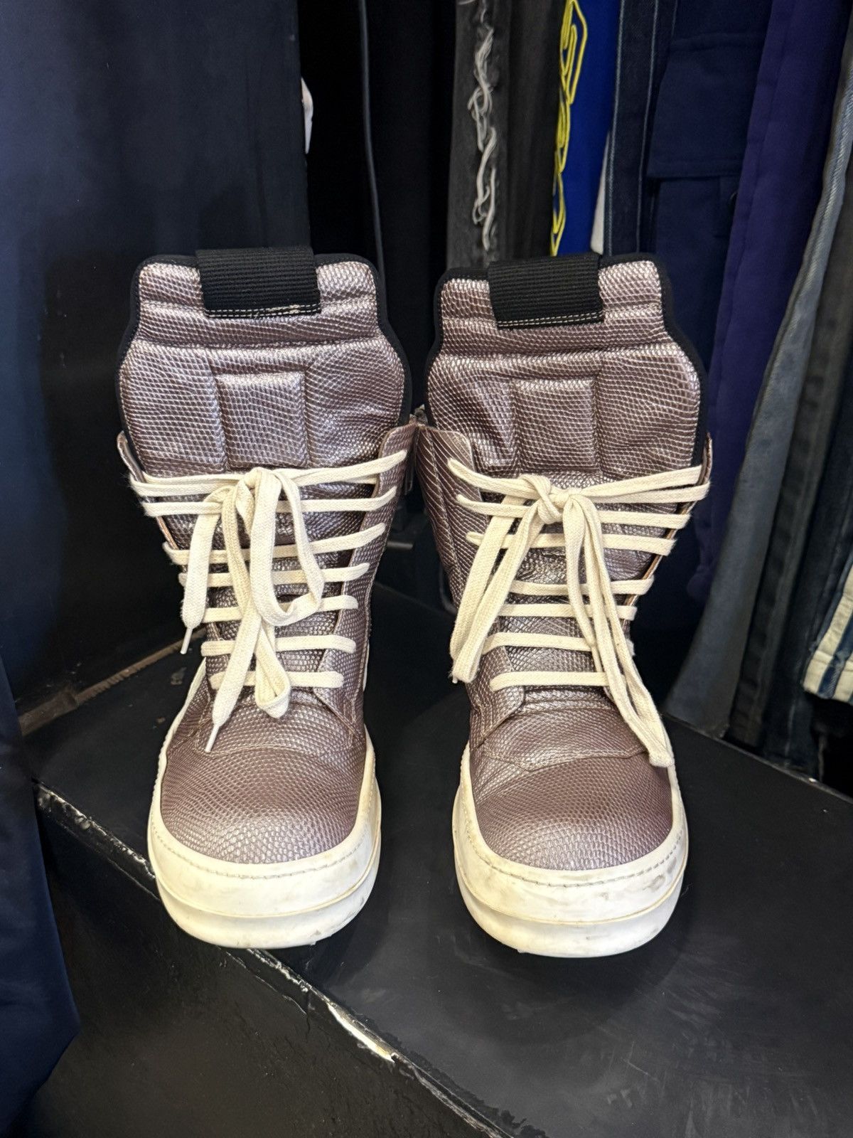Rick Owens Rick owens geobasket grey lizards Size US 8 / EU 41 - 2 Thumbnail