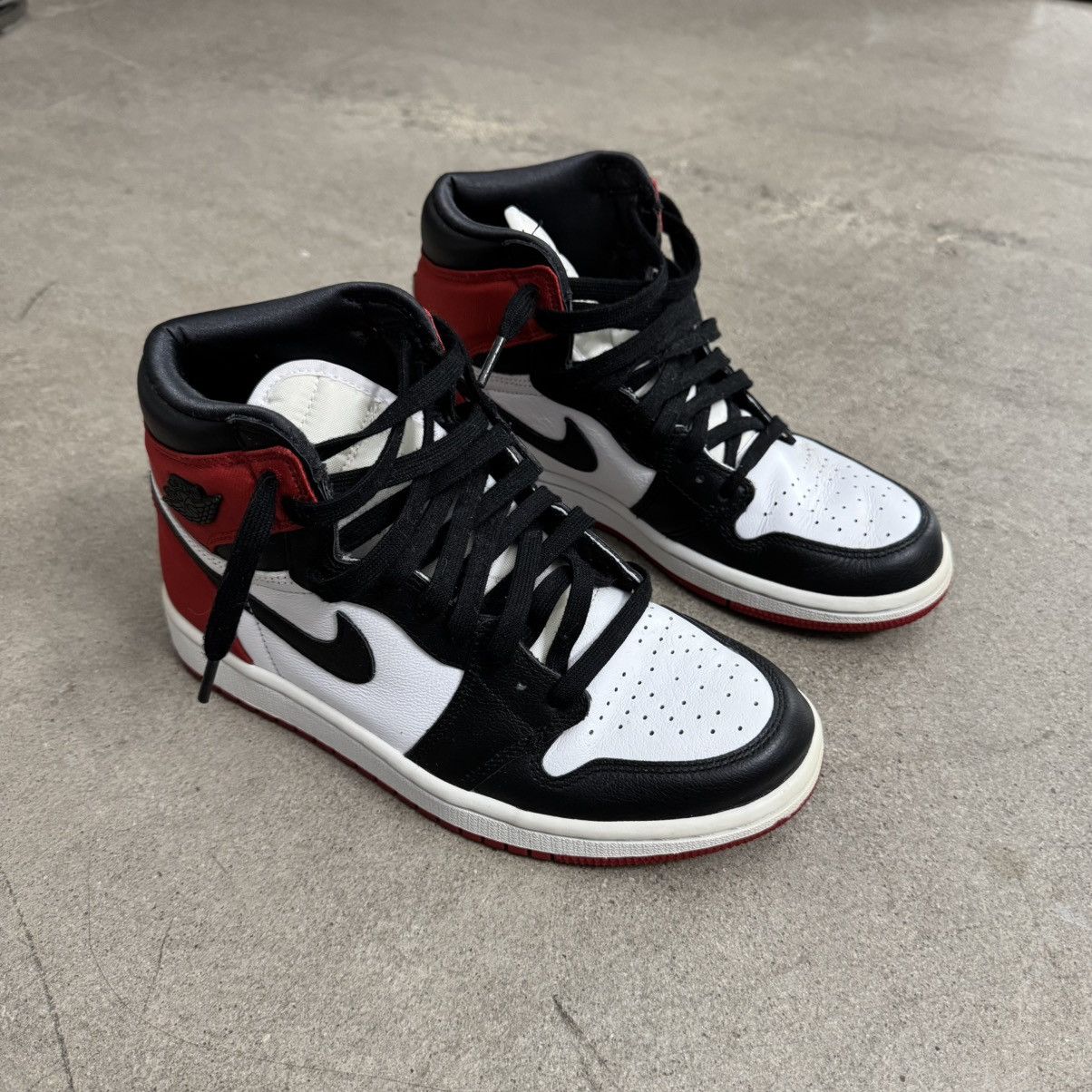 Jordan Brand Jordan 1 Retro High Satin Black Toe Size US 6.5 / IT 36.5 - 2 Thumbnail