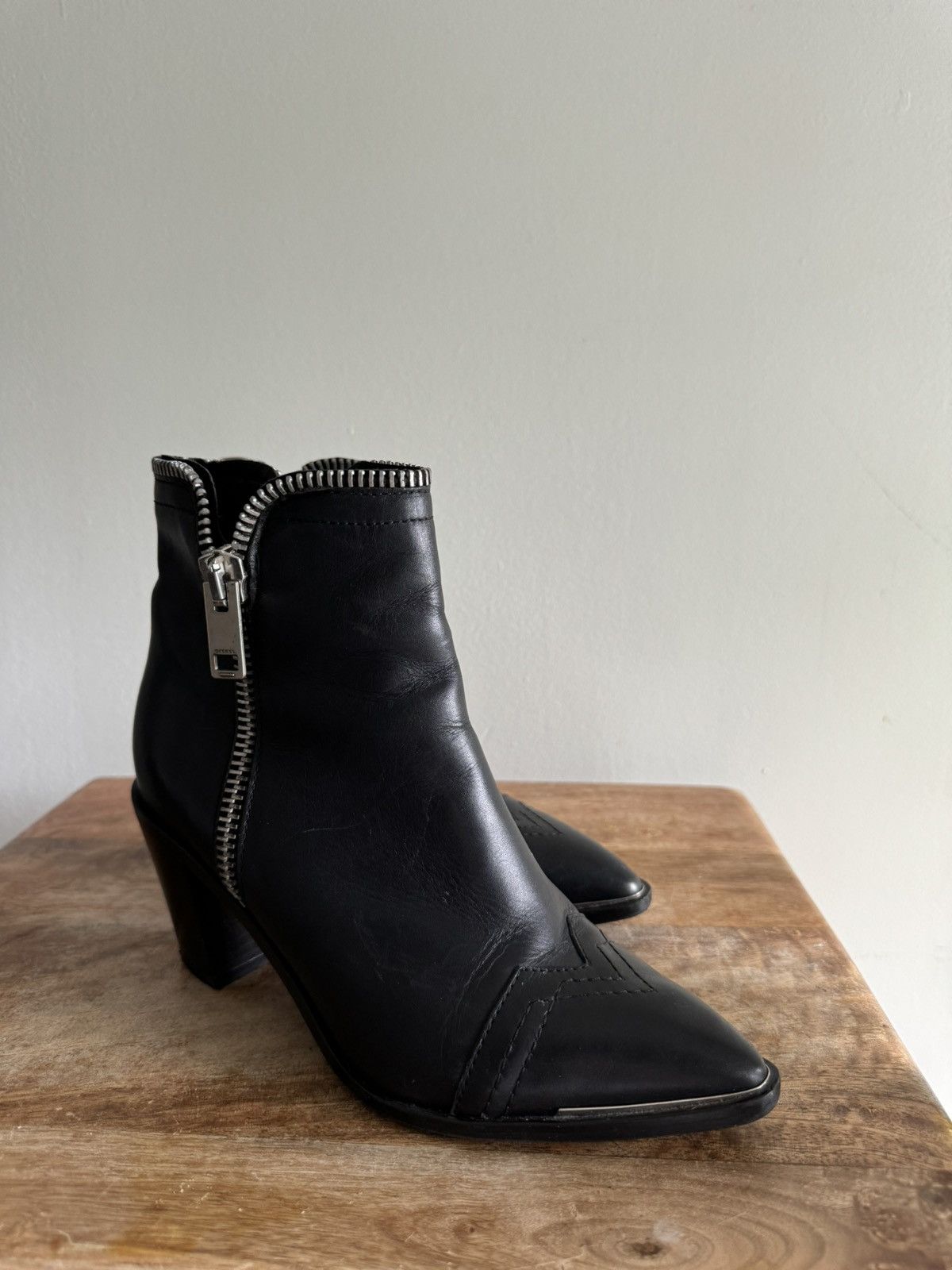 Diesel Diesel Women's Black and Silver Boots Size US 9 / IT 39 - 4 Thumbnail