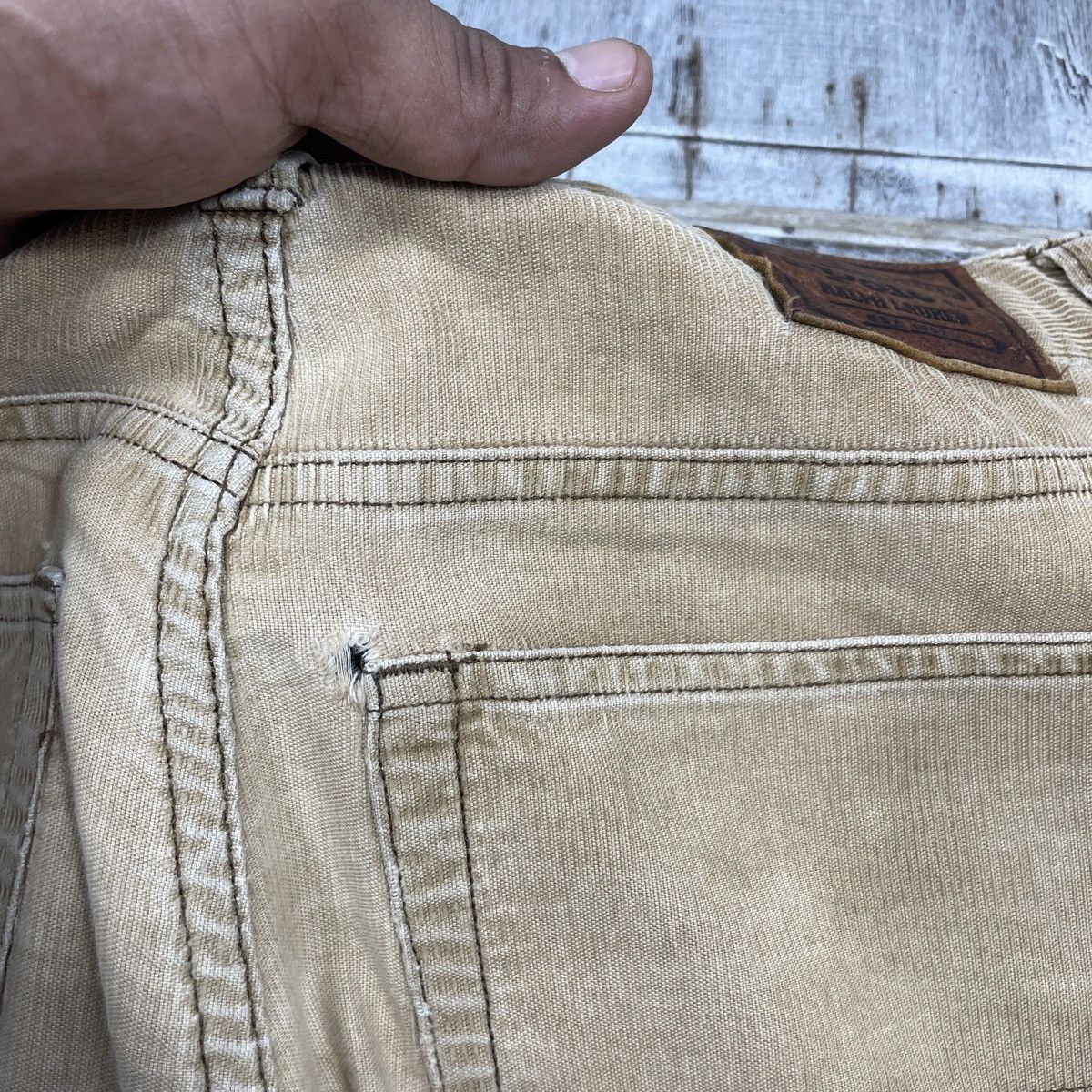 Polo Ralph Lauren × Vintage Corduroy Vintage Polo Ralph Lauren Distressed Pant Size US 31 - 15 Thumbnail