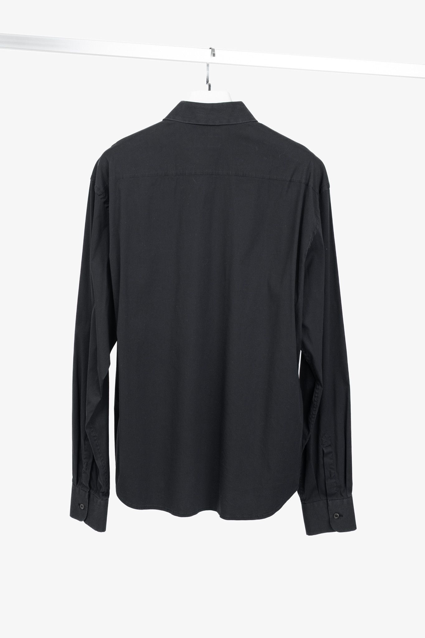 Prada Prada Black Cotton-Poplin Buttoned Shirt Size US XL / EU 56 / 4 - 2 Thumbnail