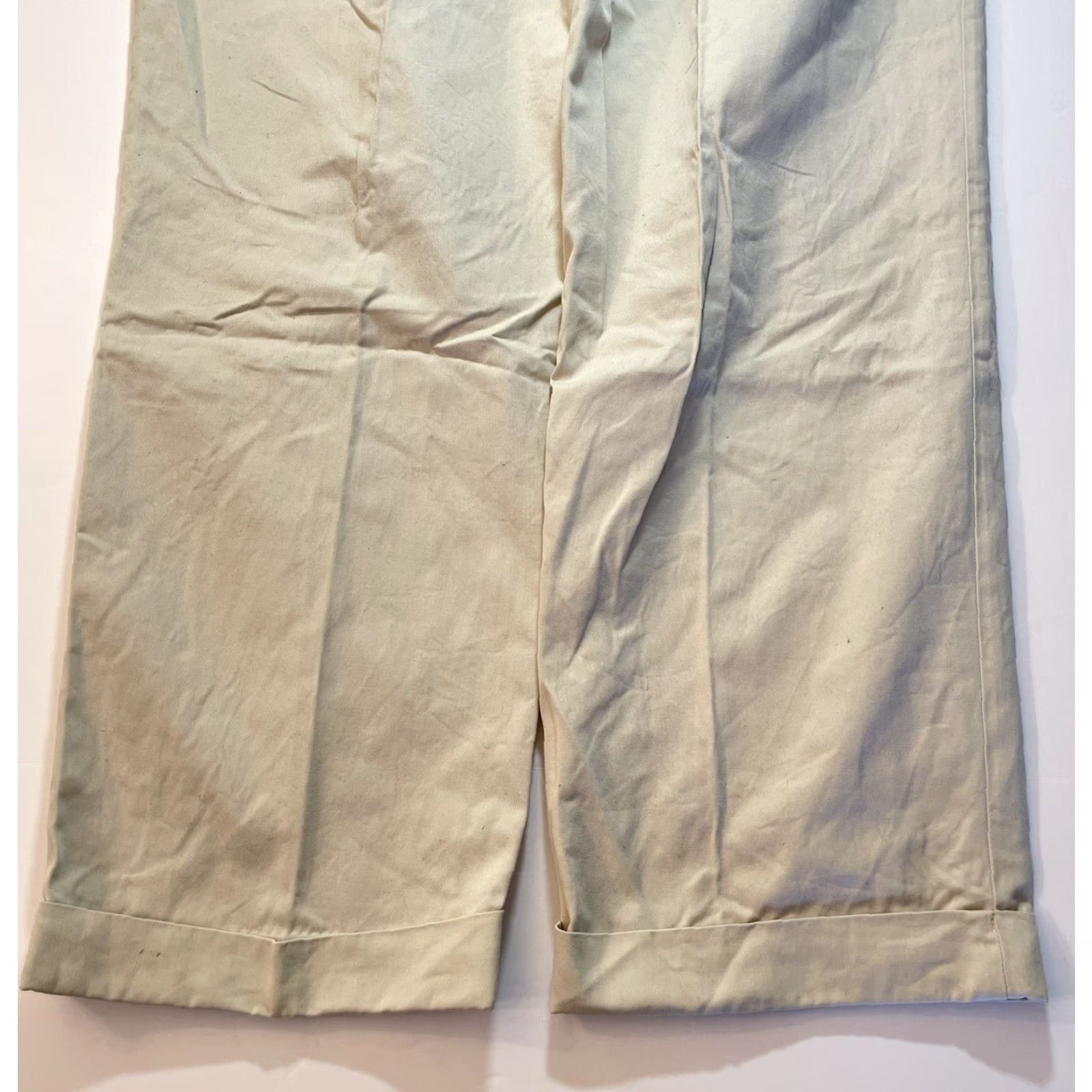 Polo Ralph Lauren VINTAGE Polo Ralph Lauren Chino Pants Mens 38x32 Beige Pleated Classic 90s Size US M / EU 48-50 / 2 - 6 Thumbnail