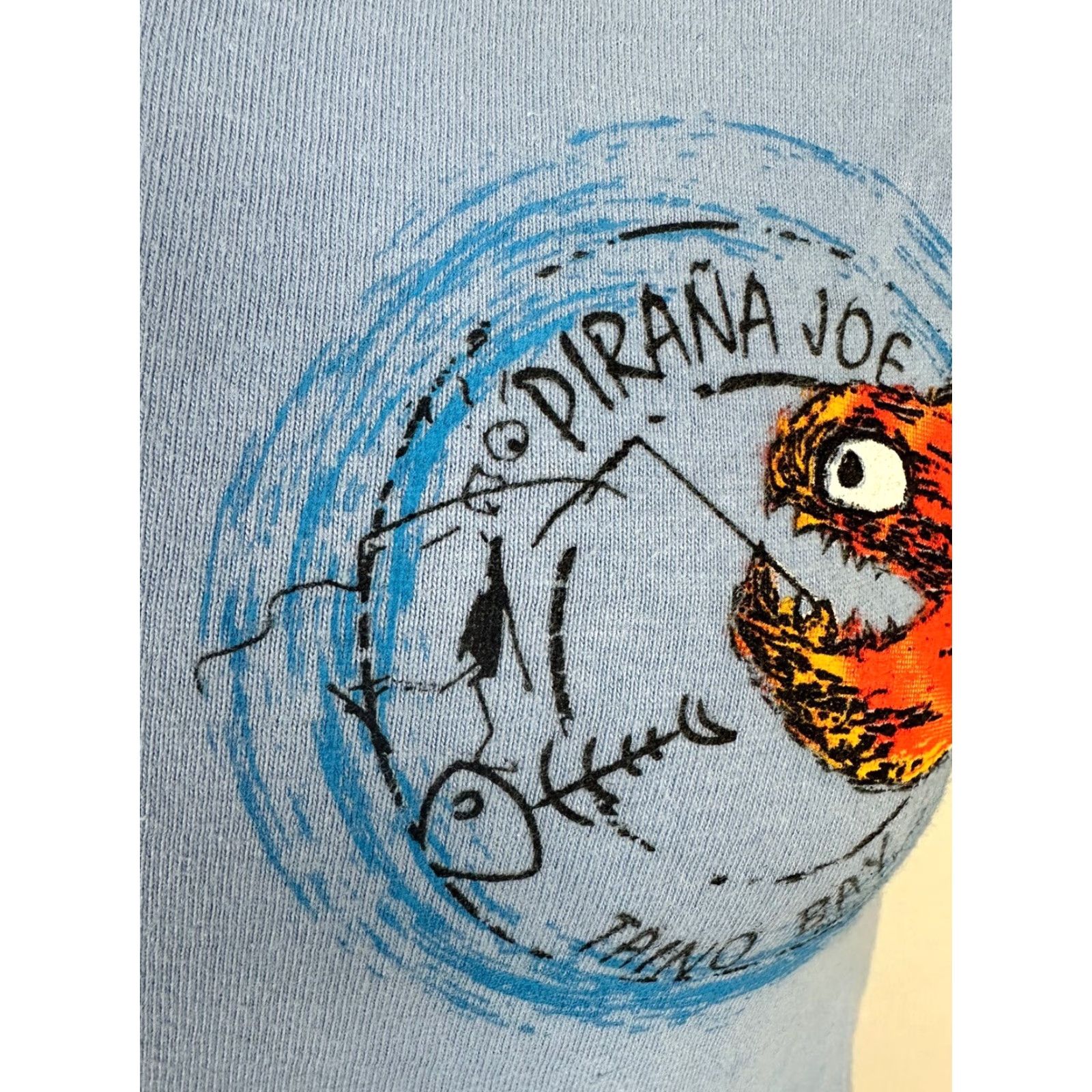 Vintage Pirana Joe Taino Bay Puerto Plata Souvenir Shirt Small Unisex Adults Blue Crew Neck Short Sleeve Cotton Jersey Beach Casual Mens Women’s? Size US S / EU 44-46 / 1 - 6 Thumbnail