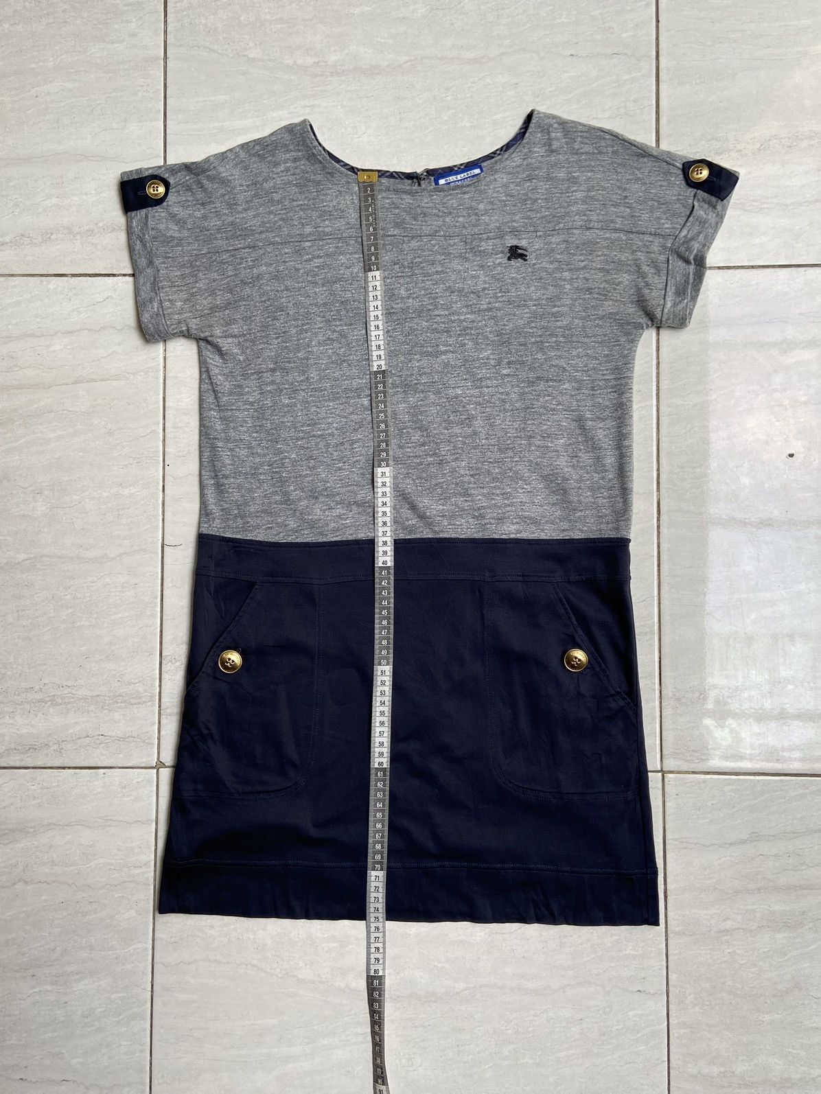 Burberry BURBERRY Grey Midi Dress Size XS / US 0-2 / IT 36-38 - 13 Thumbnail