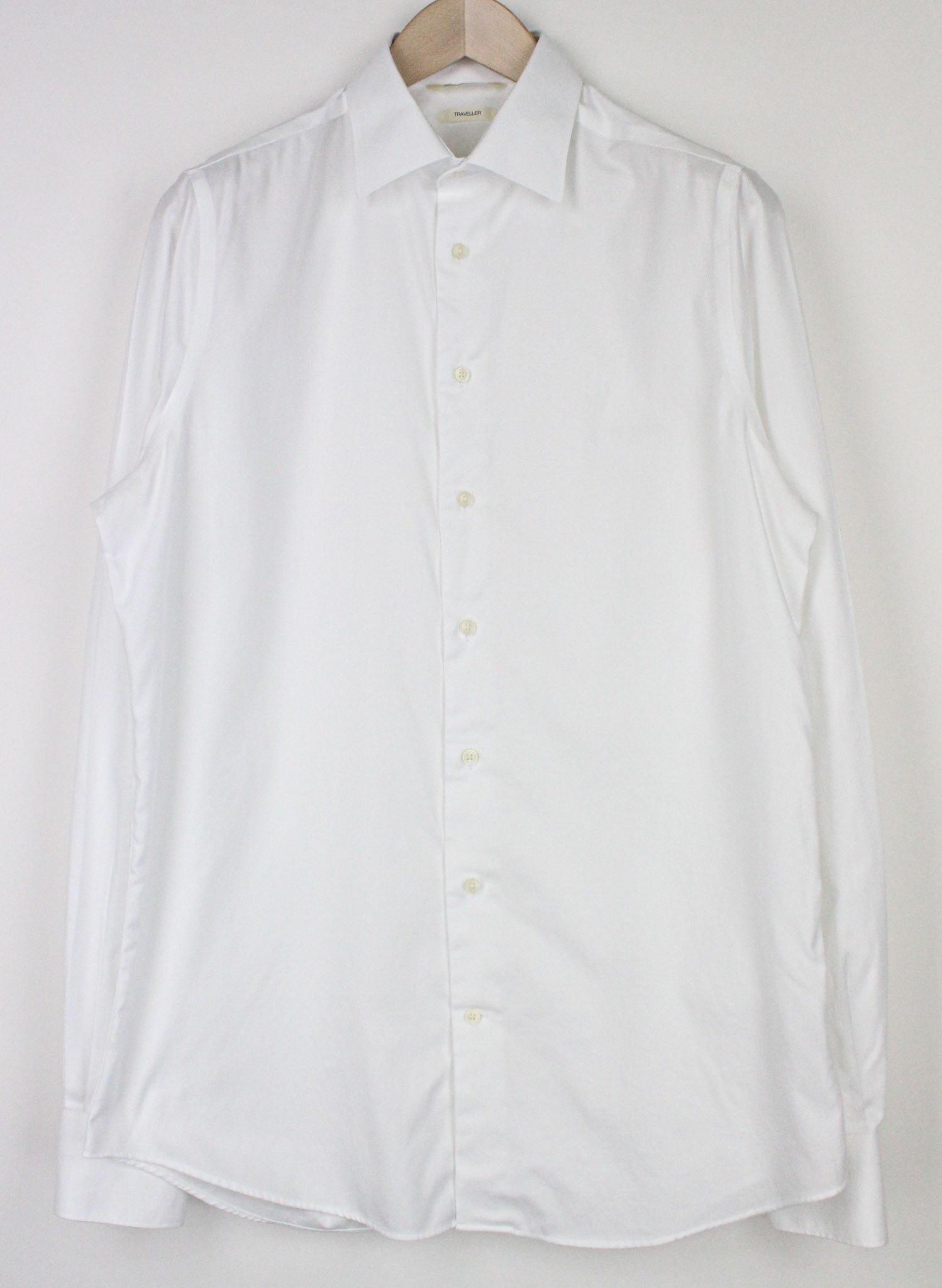 Suitsupply 39L/15 1/2L Slim White Cotton Button-Up 72751 Size 38R - 1 Thumbnail
