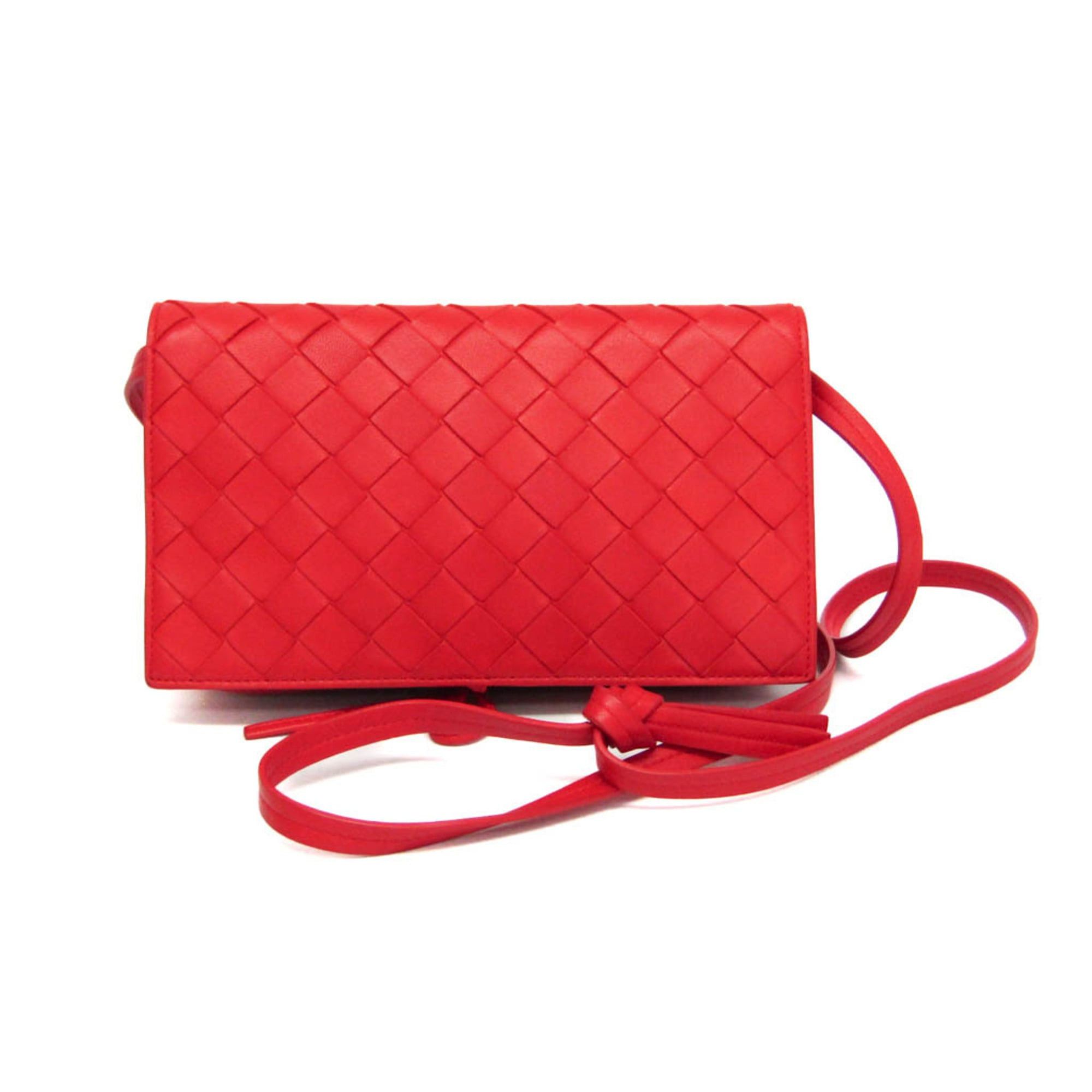 Bottega Veneta Bottega Veneta Intrecciato Women's Leather Shoulder Bag Red Color Size ONE SIZE - 1 Thumbnail