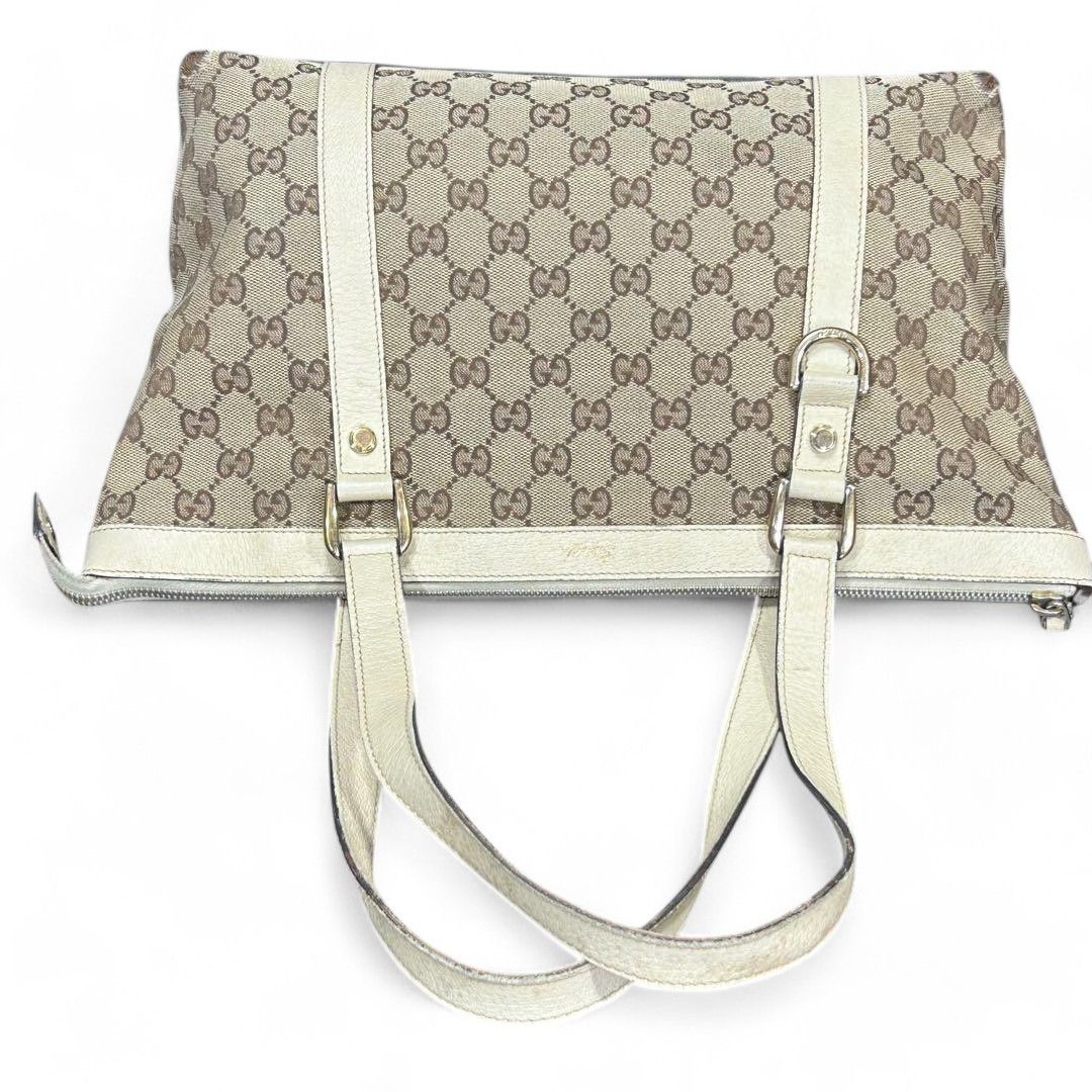 Gucci Gucci - Abbey Handbag Shoulder Bag Beige Leather Size ONE SIZE - 7 Thumbnail