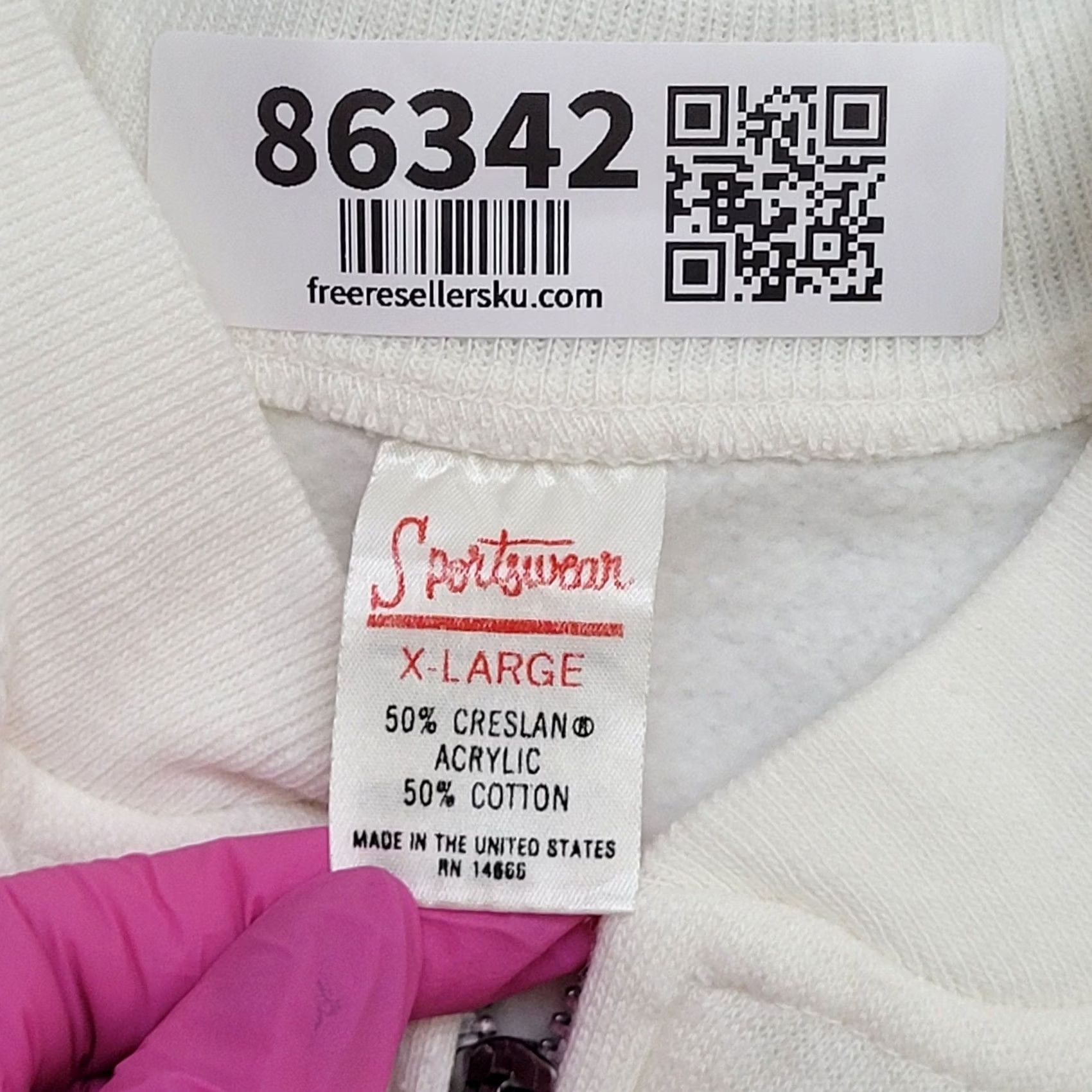 Vintage Vintage 80s Sportswear Fleece Vest Women XL 22x21 Boxy White Vest/Outerwear Size 3XL / US 20-22 - 4 Thumbnail