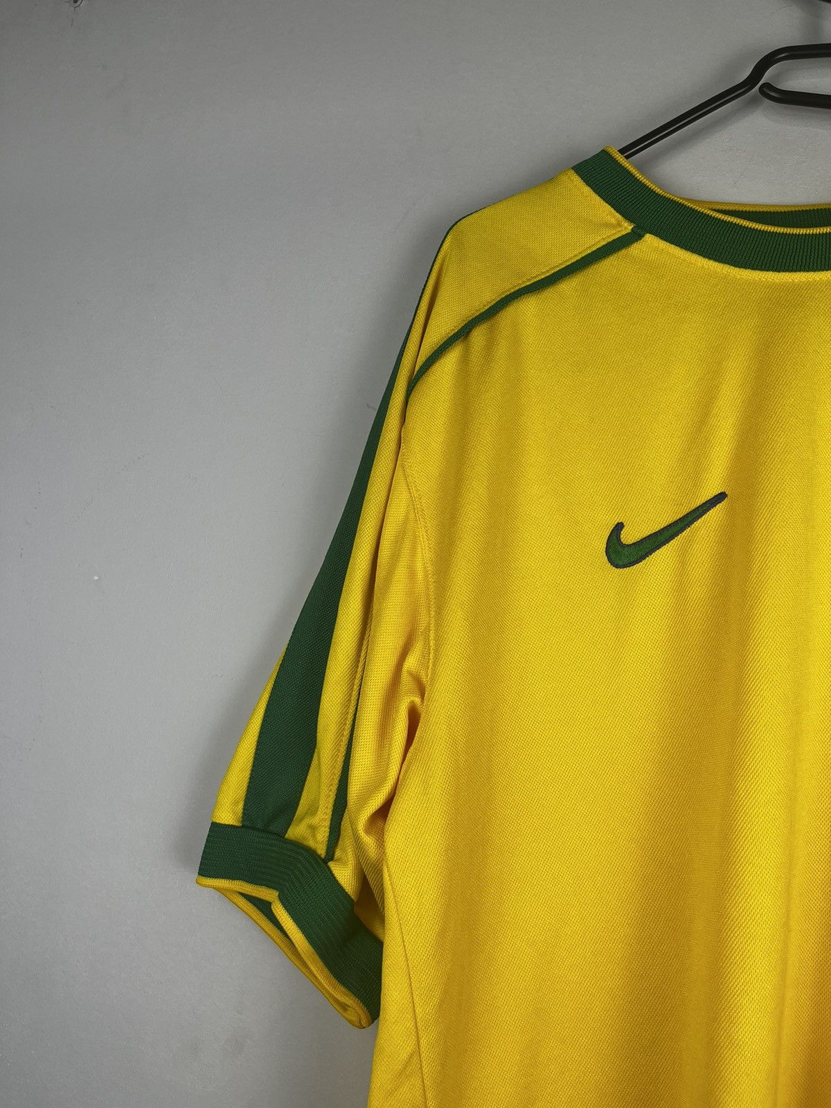 Nike × Vintage 90s Nike Brazil 1998 home Jersey Size US L / EU 52-54 / 3 - 3 Thumbnail