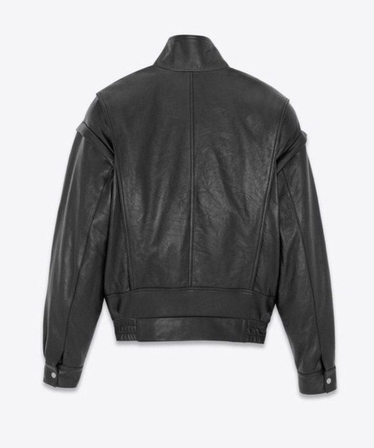 Saint Laurent Paris 🔥$8K VALUE🔥Oversized Leather Bomber Jacket Vest Size XS / US 0-2 / IT 36-38 - 4 Thumbnail