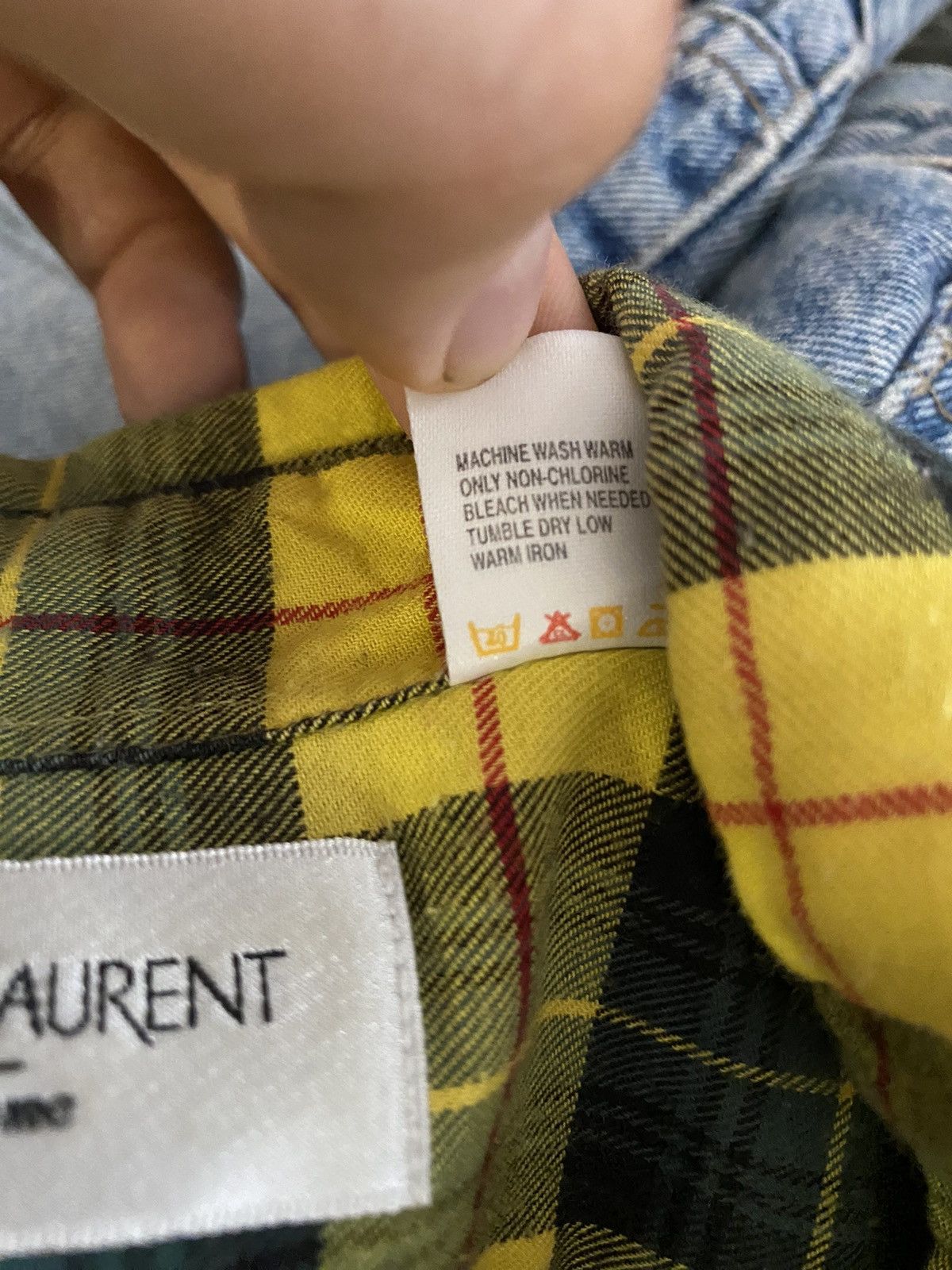 Yves Saint Laurent Plaid YSL Shirt Soft Logo Flannel Shirt Cotton Size US M / EU 48-50 / 2 - 6 Thumbnail