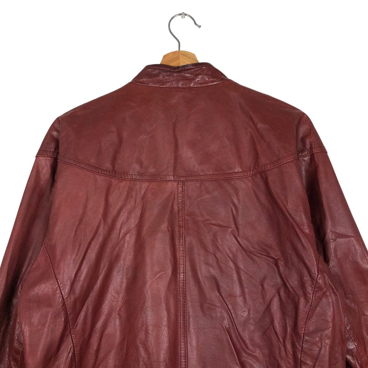 Japanese Brand 🔥Vintage Genuine Leather Biker Jacket Threemen Issey Miyake Size US M / EU 48-50 / 2 - 9 Thumbnail