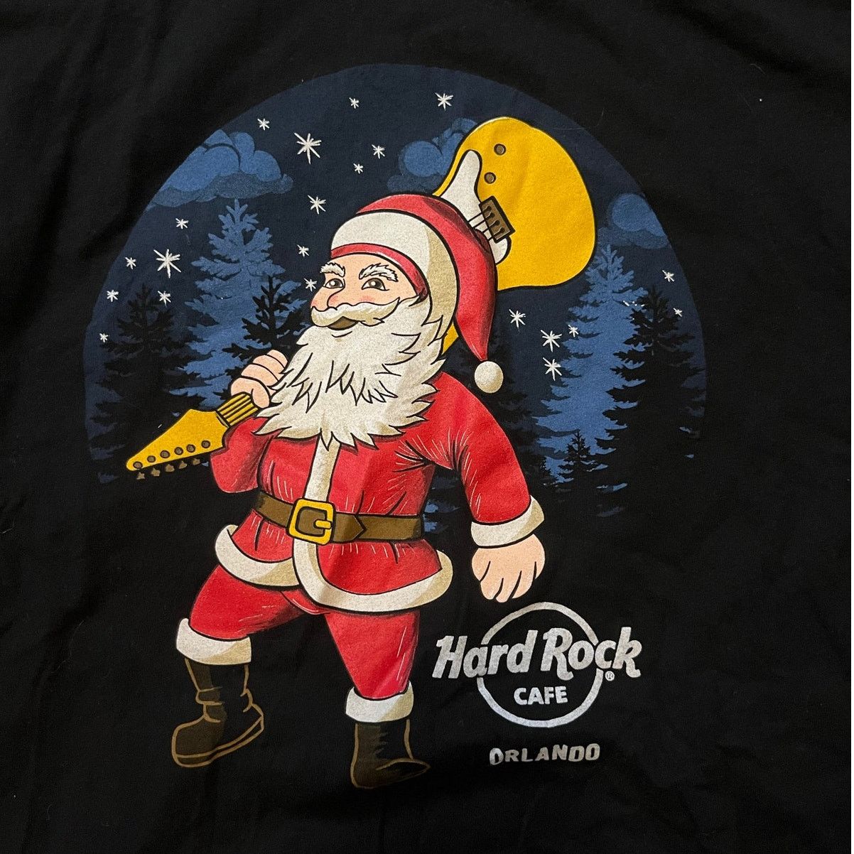 Hard Rock Cafe Hard Rock Cafe Santa Guitar Christmas T-Shirt, Men's Size M Size US M / EU 48-50 / 2 - 4 Thumbnail